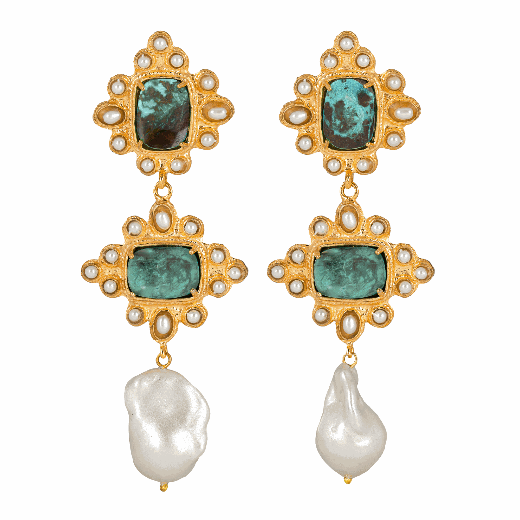 Luxury Designer Graciela Turquoise Earrings by Christie Nicolaides