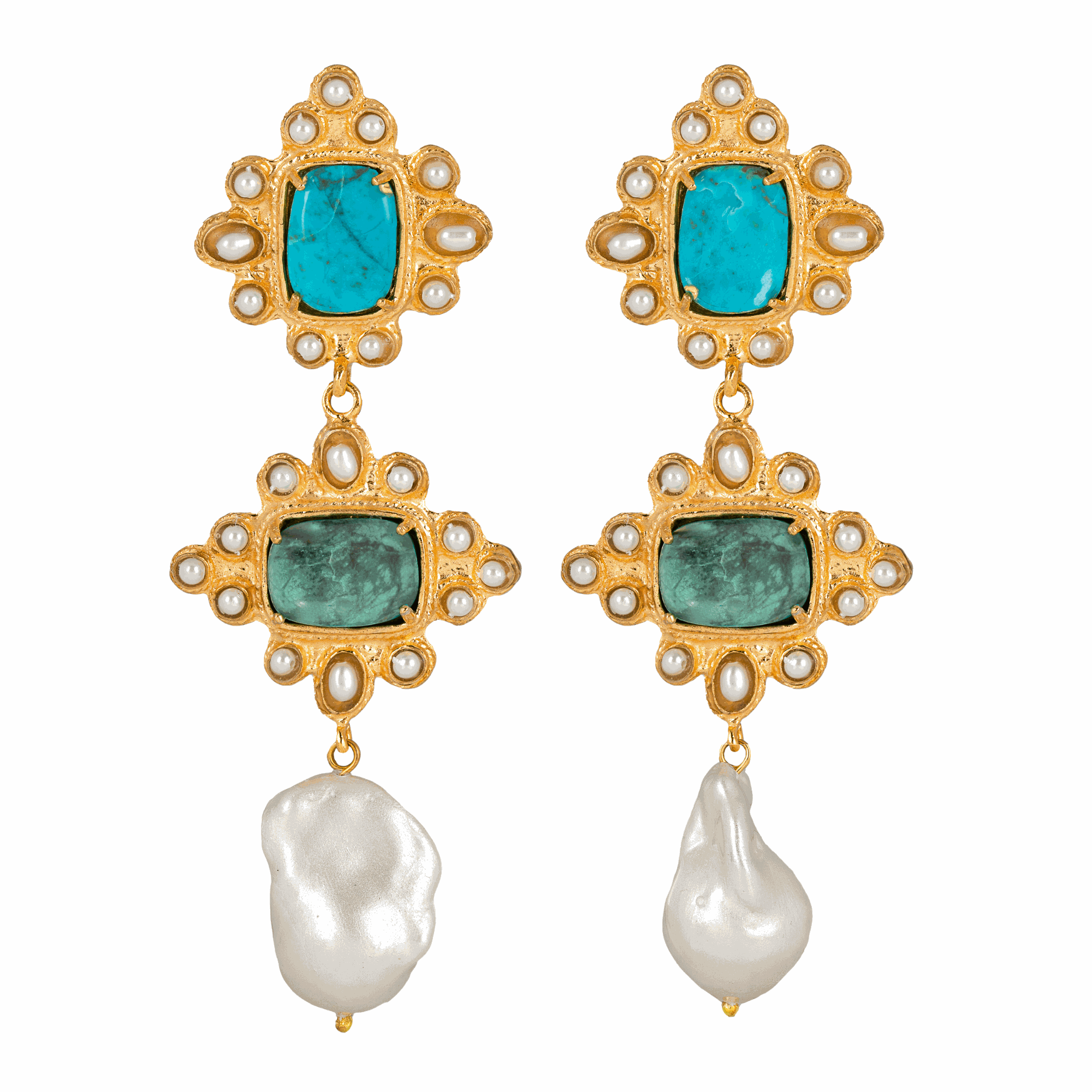 Luxury Designer Graciela Turquoise Earrings by Christie Nicolaides