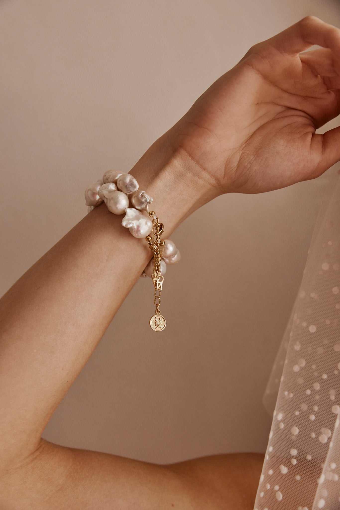 Luxury Designer Pearl Eéonore Bridal Bracelet by Christie Nicolaides