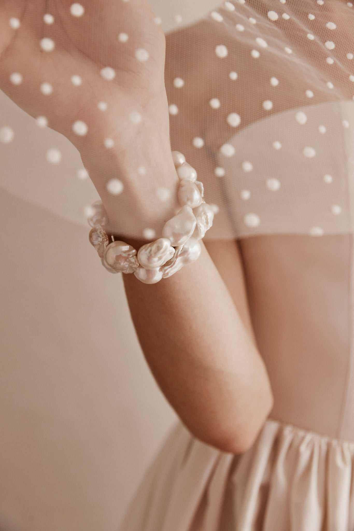 Luxury Designer Pearl Eéonore Bridal Bracelet by Christie Nicolaides