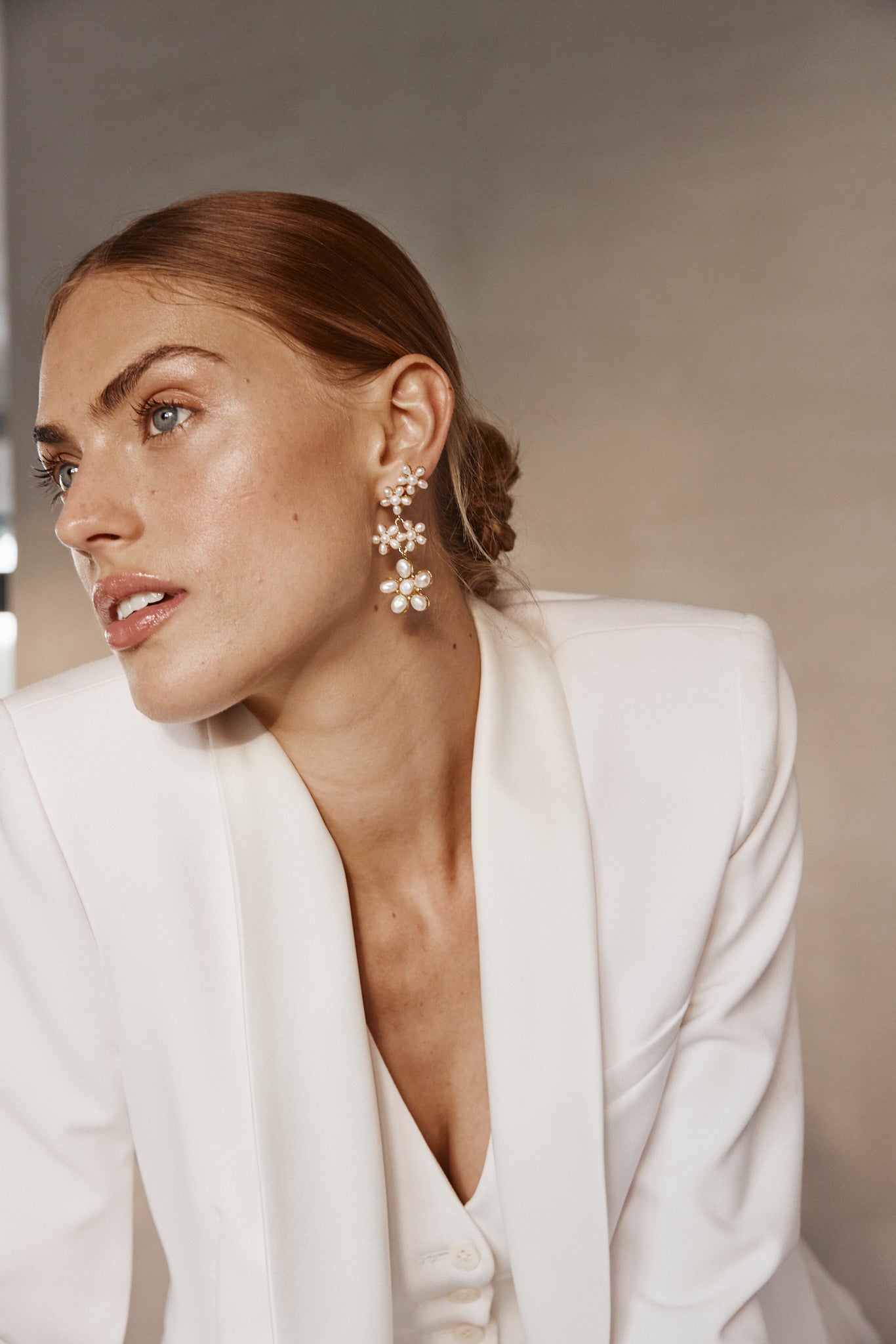 Imperfect Astrid Earrings Pearl