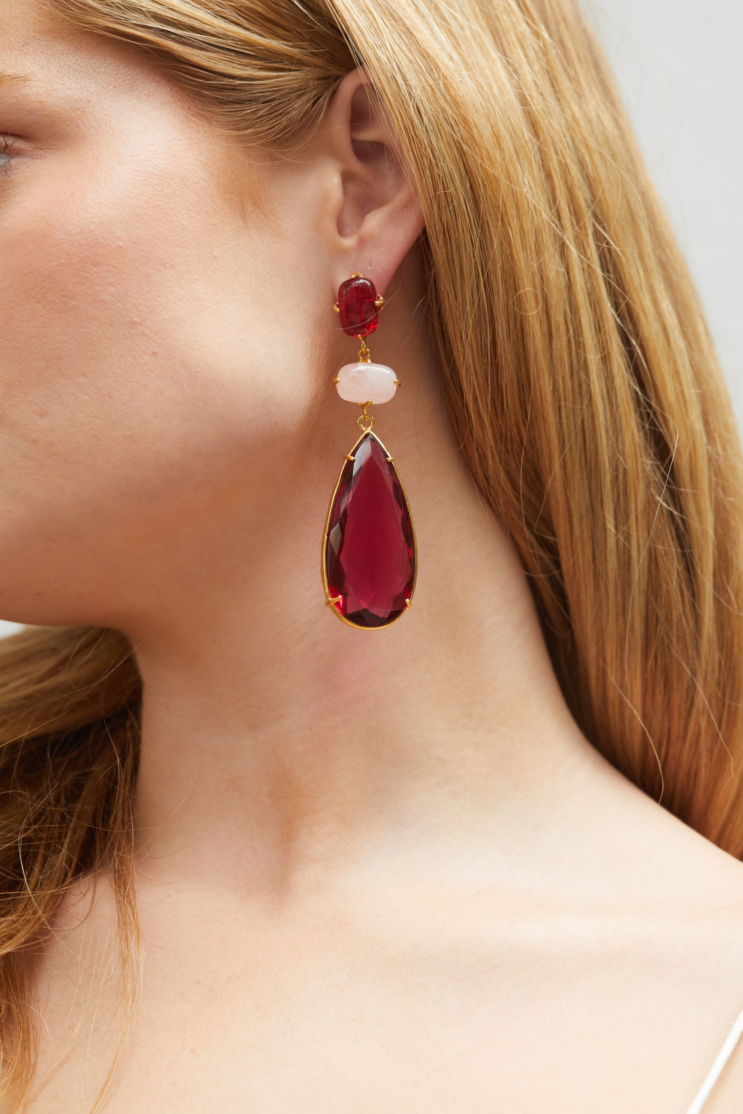 Imperfect Frances Earrings Hot Pink