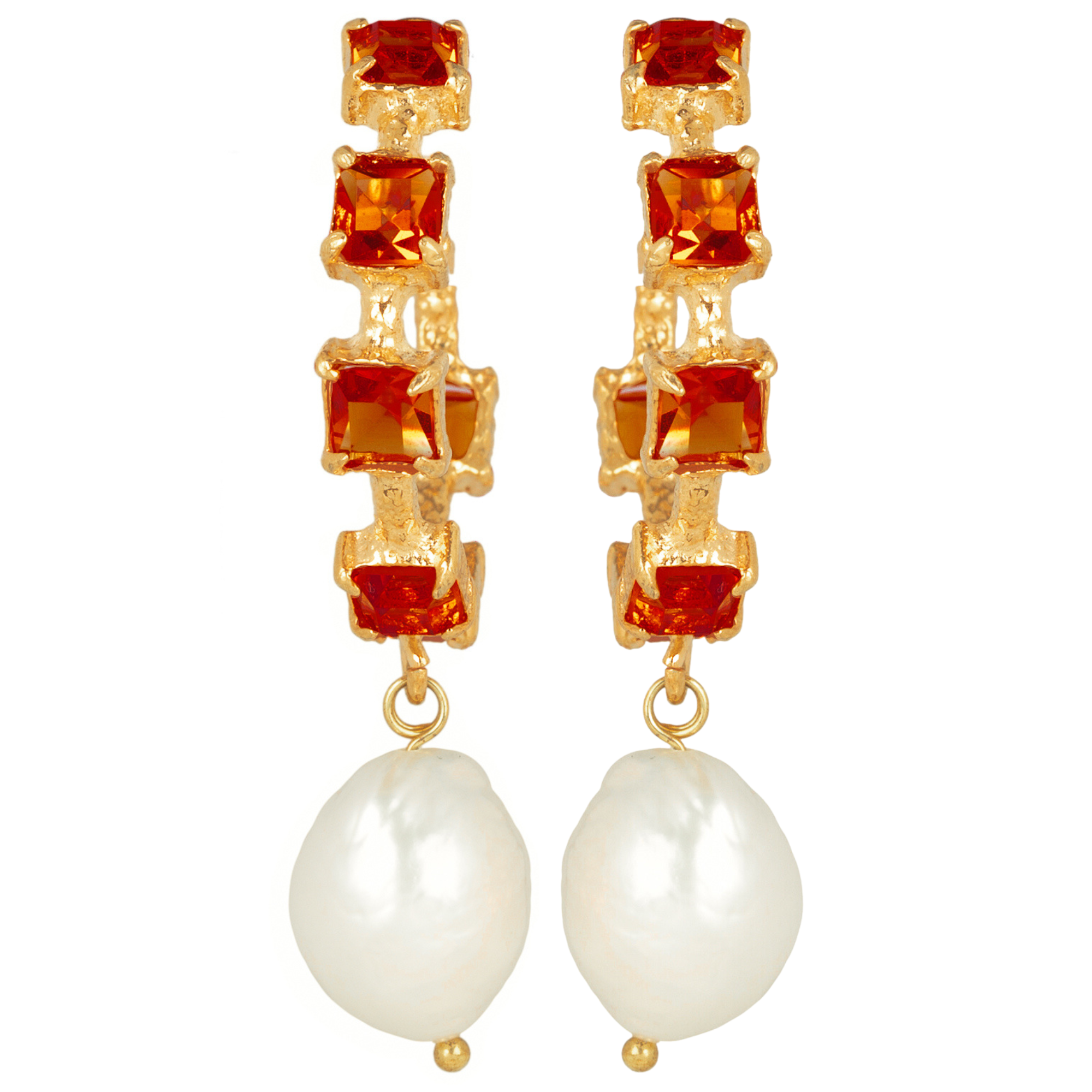 Anita Hoops Dark Orange