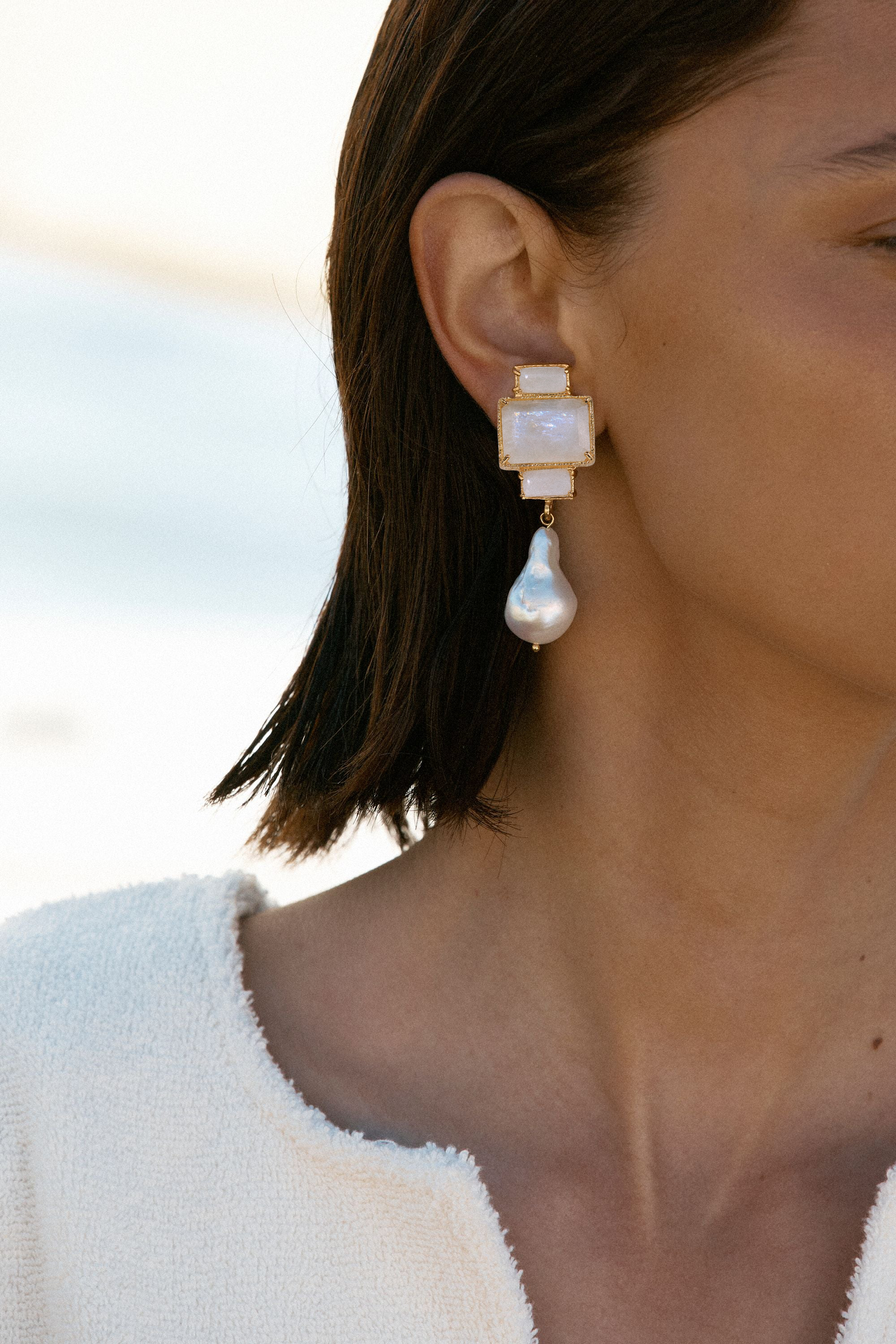 Bambina Earrings White