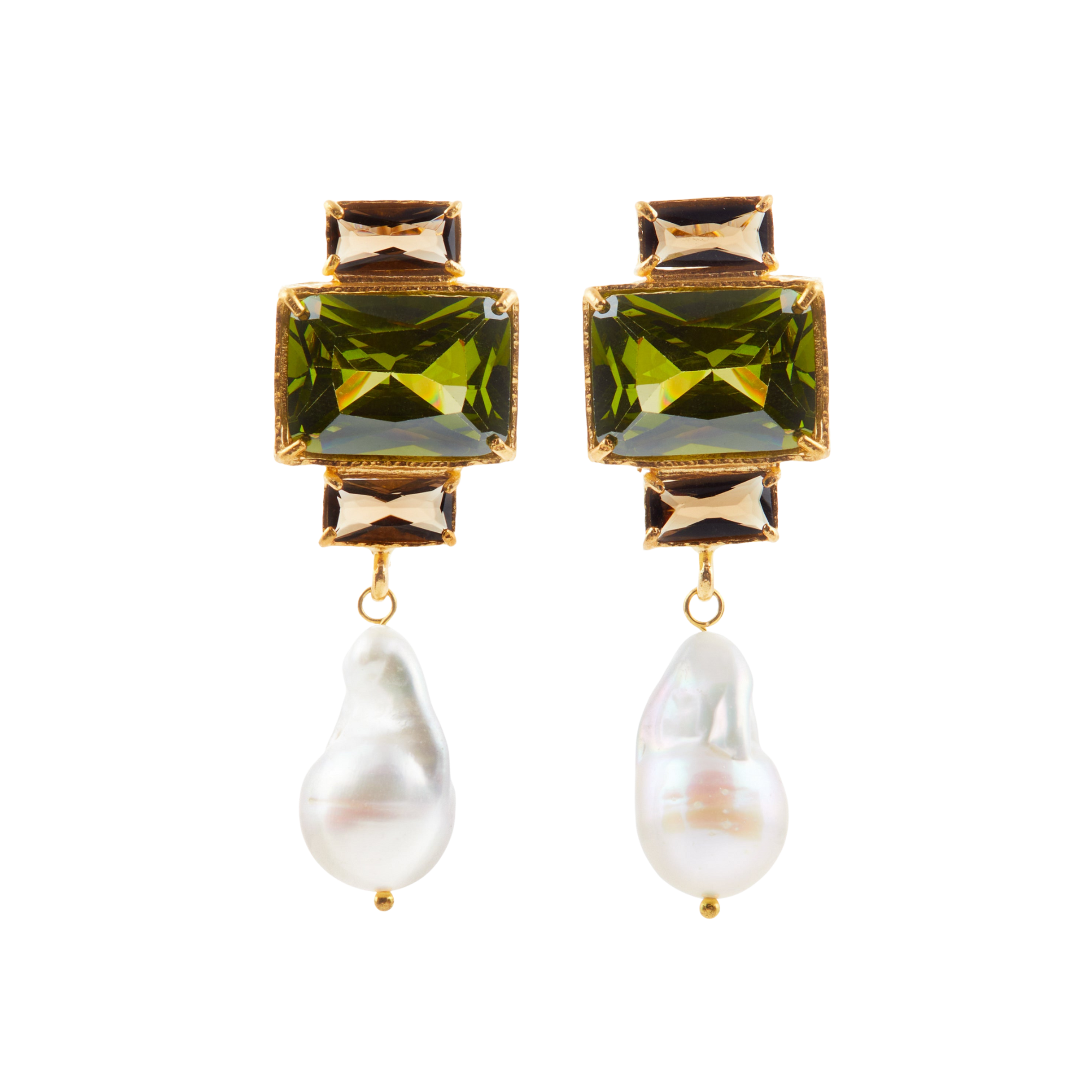 Bambina Earrings Dark Green by Christie Nicolaides