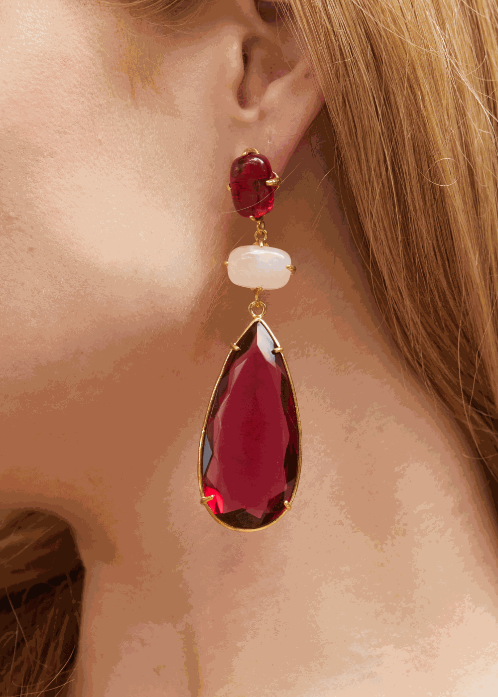 Luxury Designer Francesca Hot Pink Earrings by Christie Nicolaides