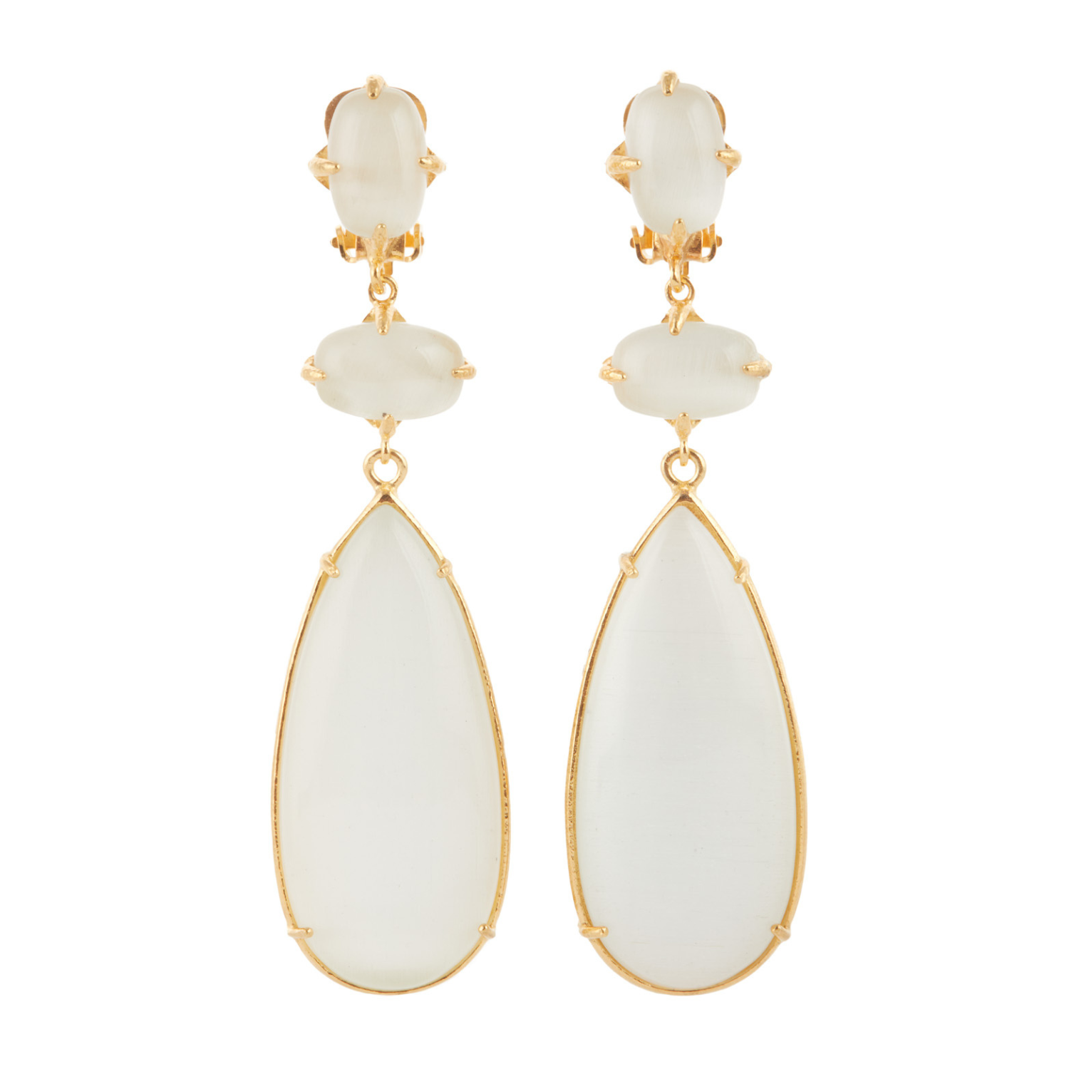 Francesca Earrings White