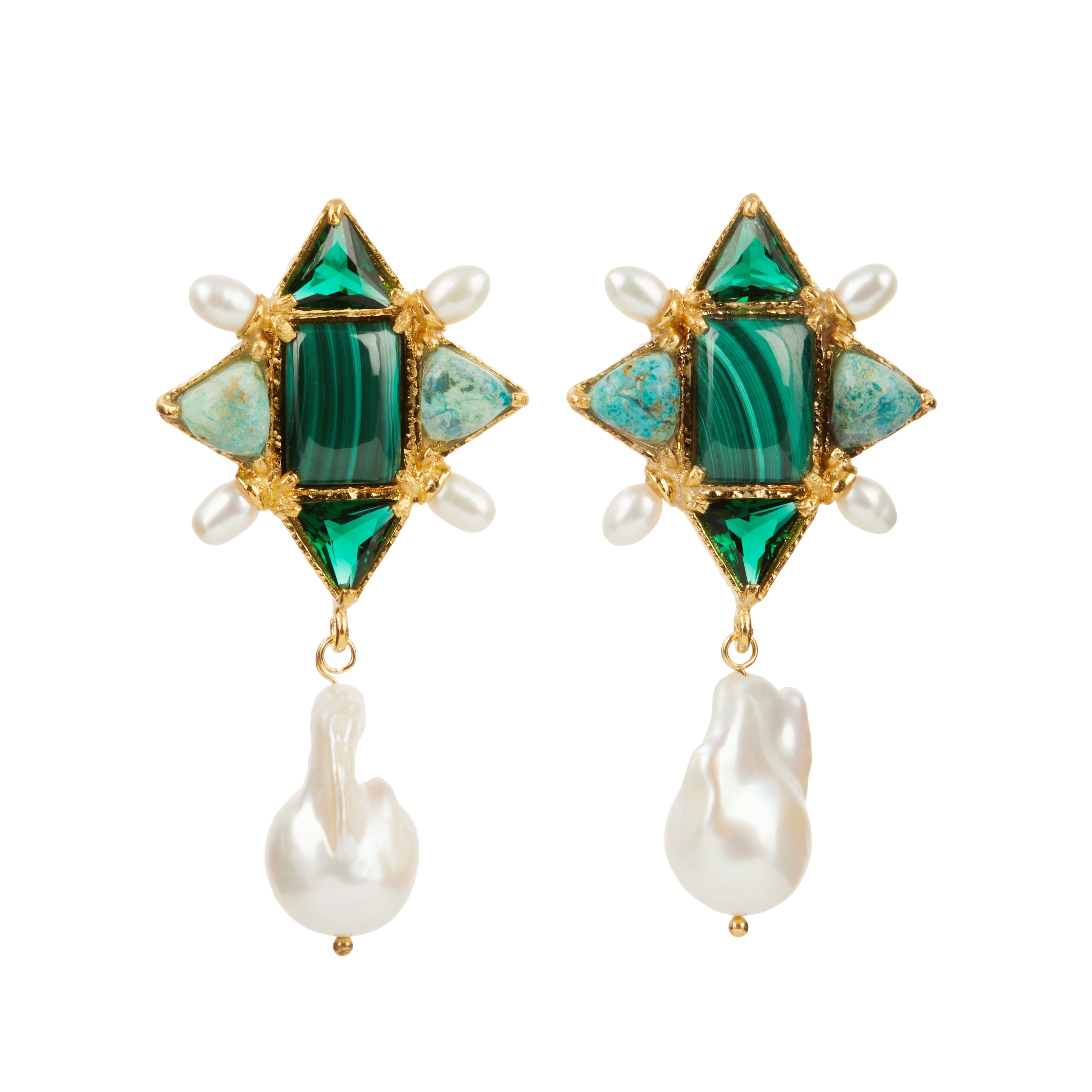 Violetta Earrings Green