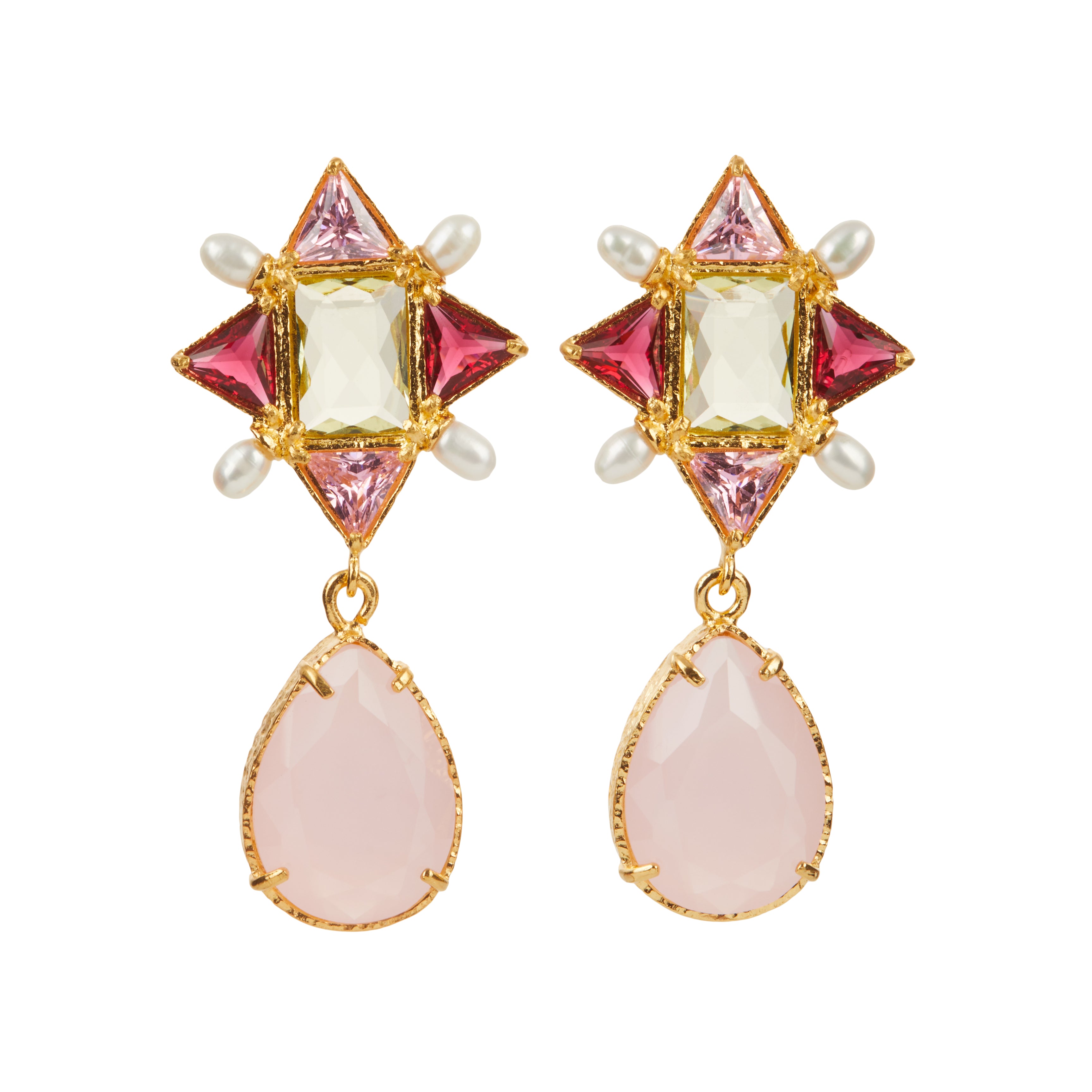 Evangeline Earrings Pink