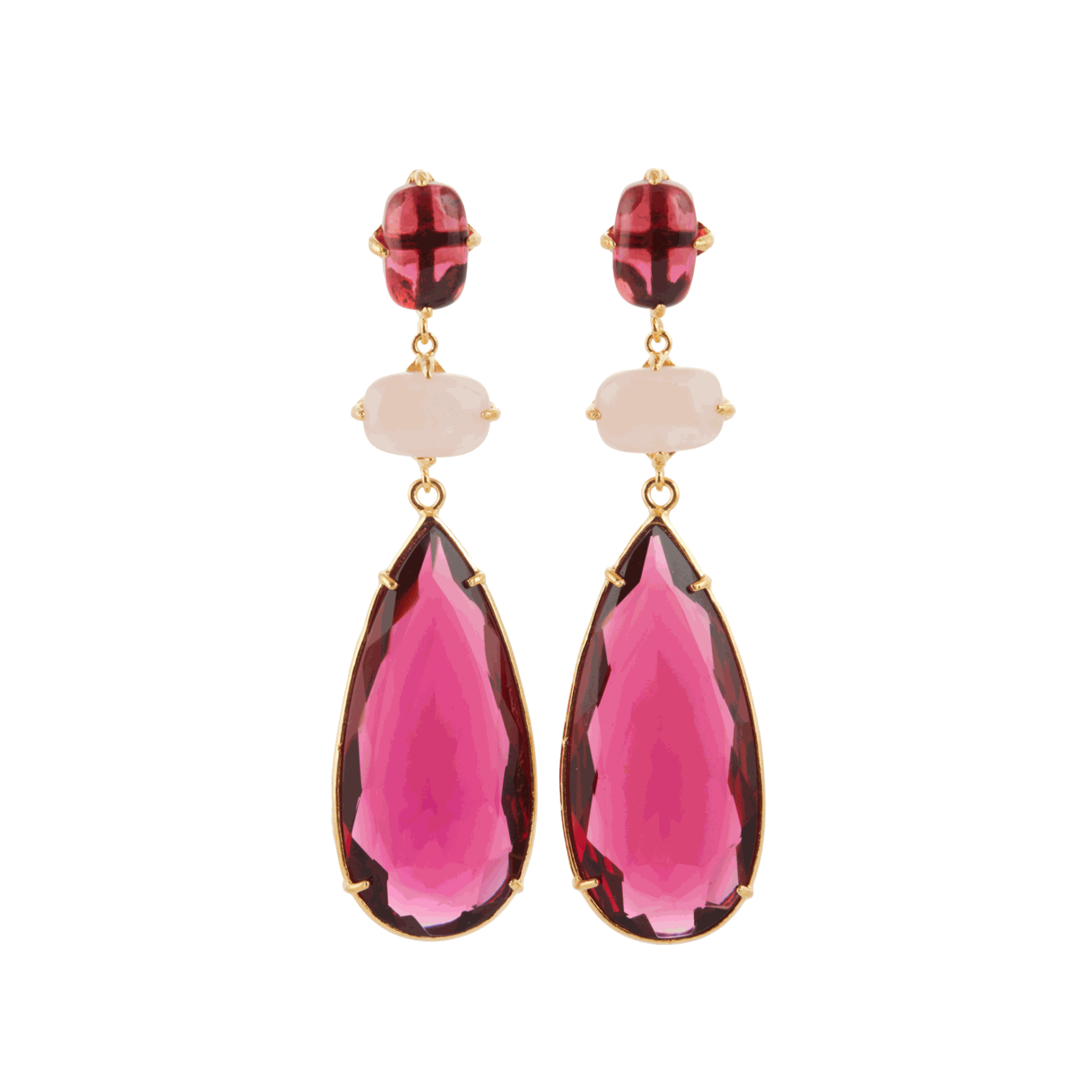 Imperfect Francesca Earrings Hot Pink
