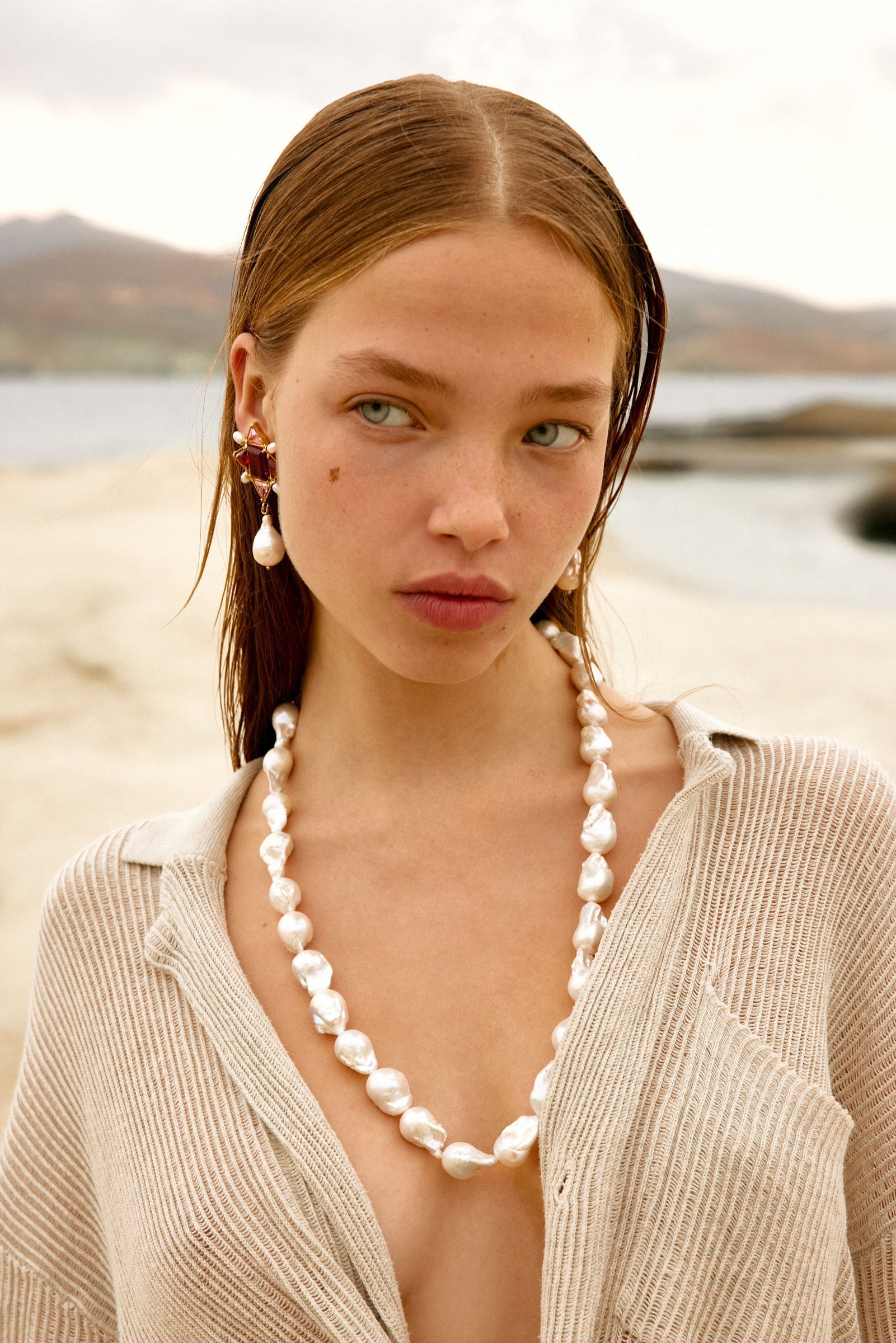 Luxury Designer Marcelline Necklace Pearl by Christie Nicolaides