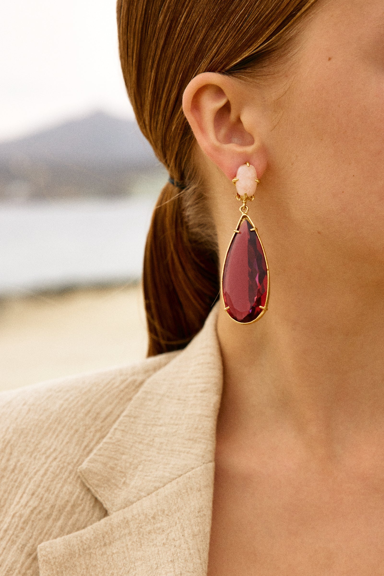 Imperfect Franca Earrings Hot Pink