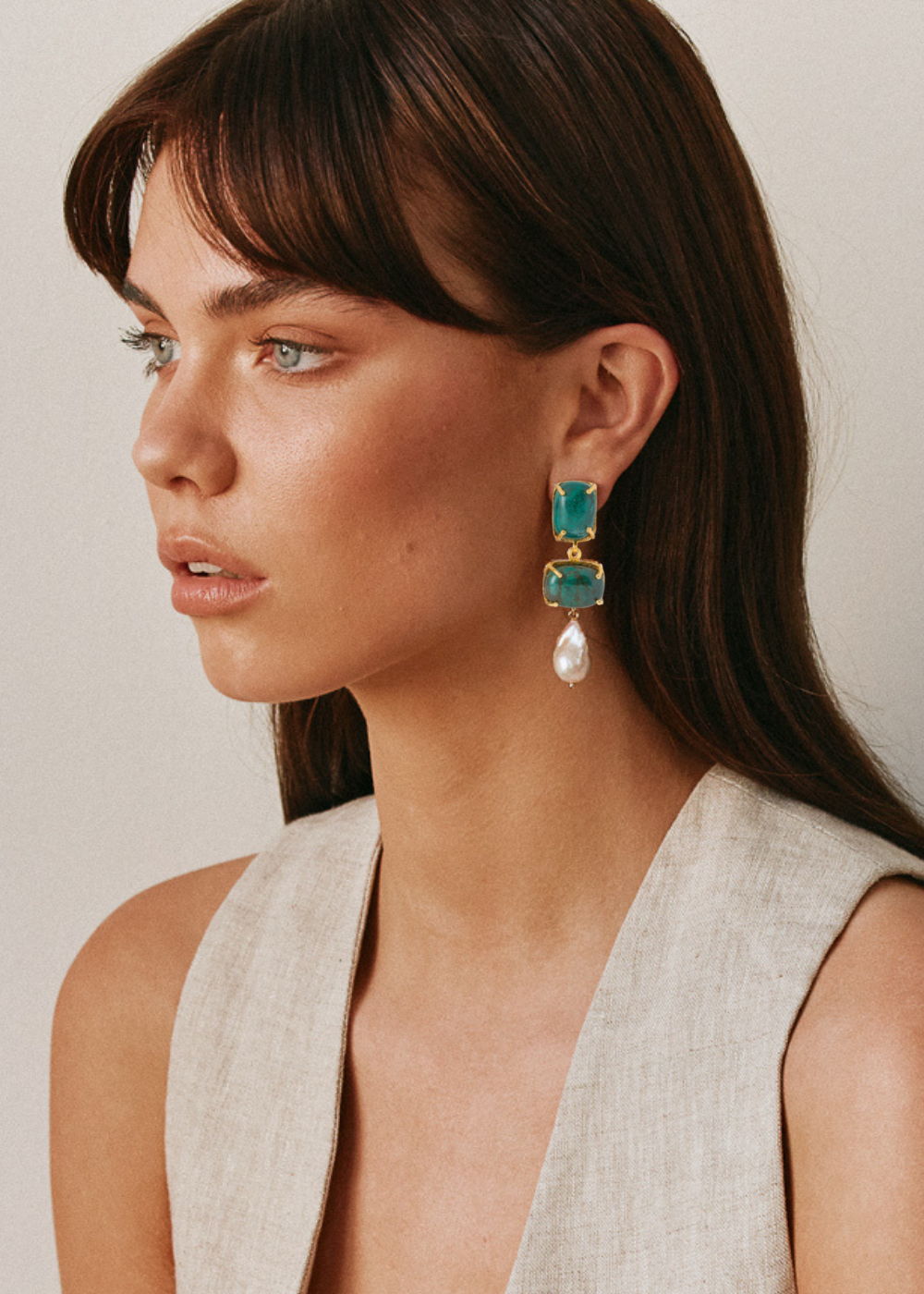 Loren Earrings Chrysocolla