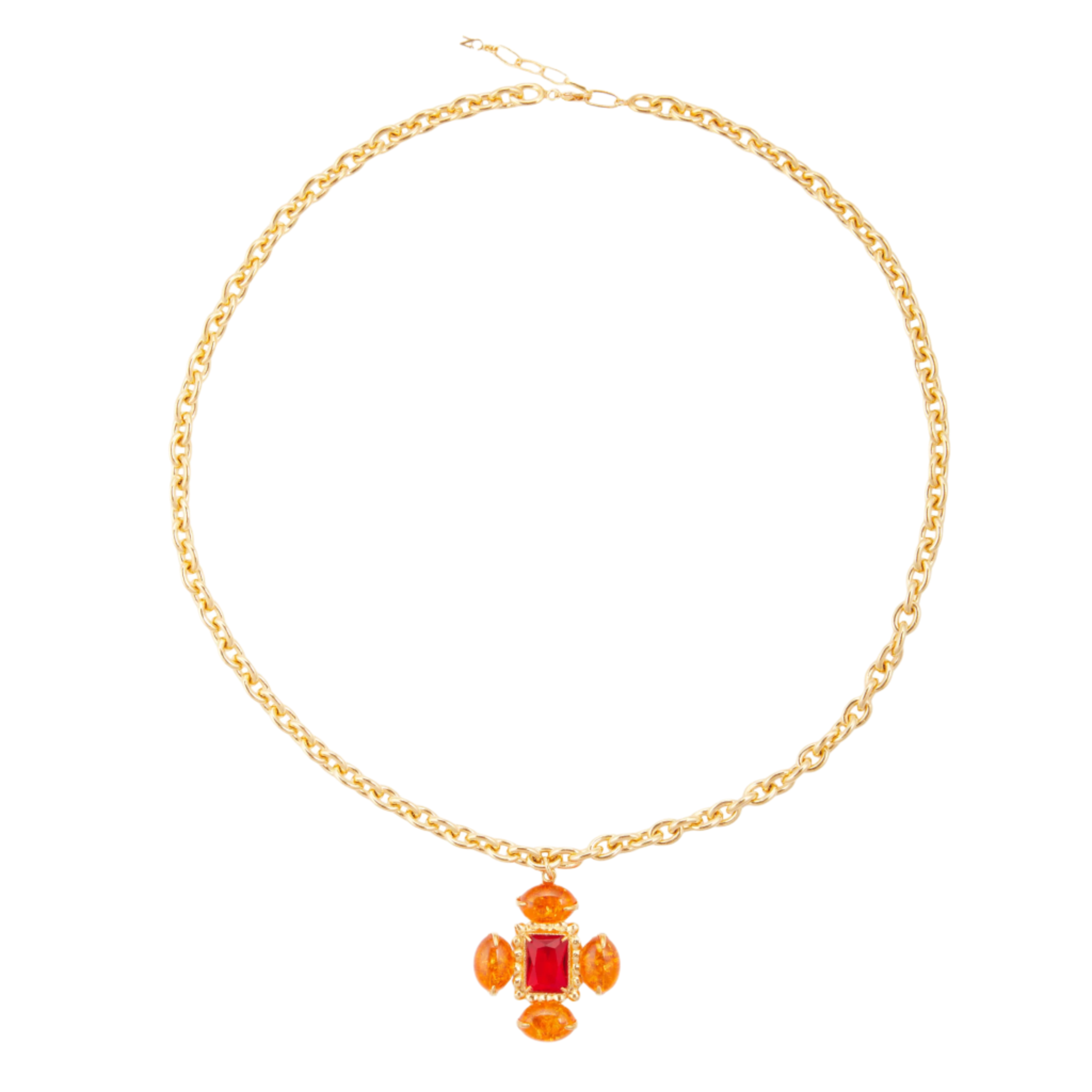 Luxury Designer Coco Orange Necklace by Christie Nicolaides