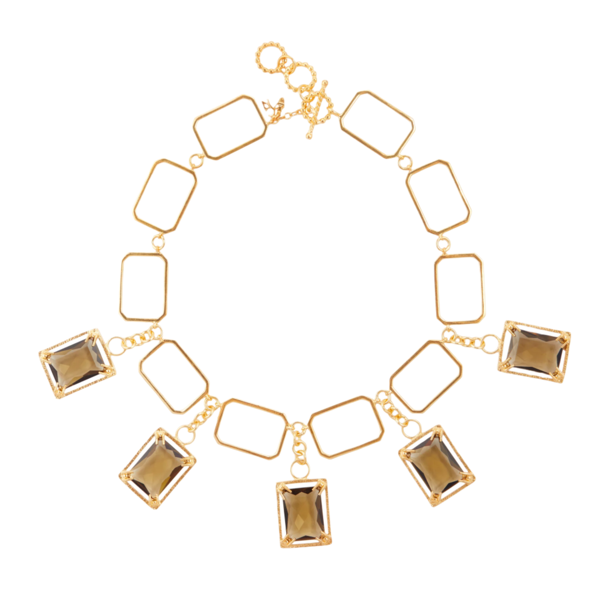 Luxury Designer Mina Chocolate Gold Necklace by Christie Nicolaides