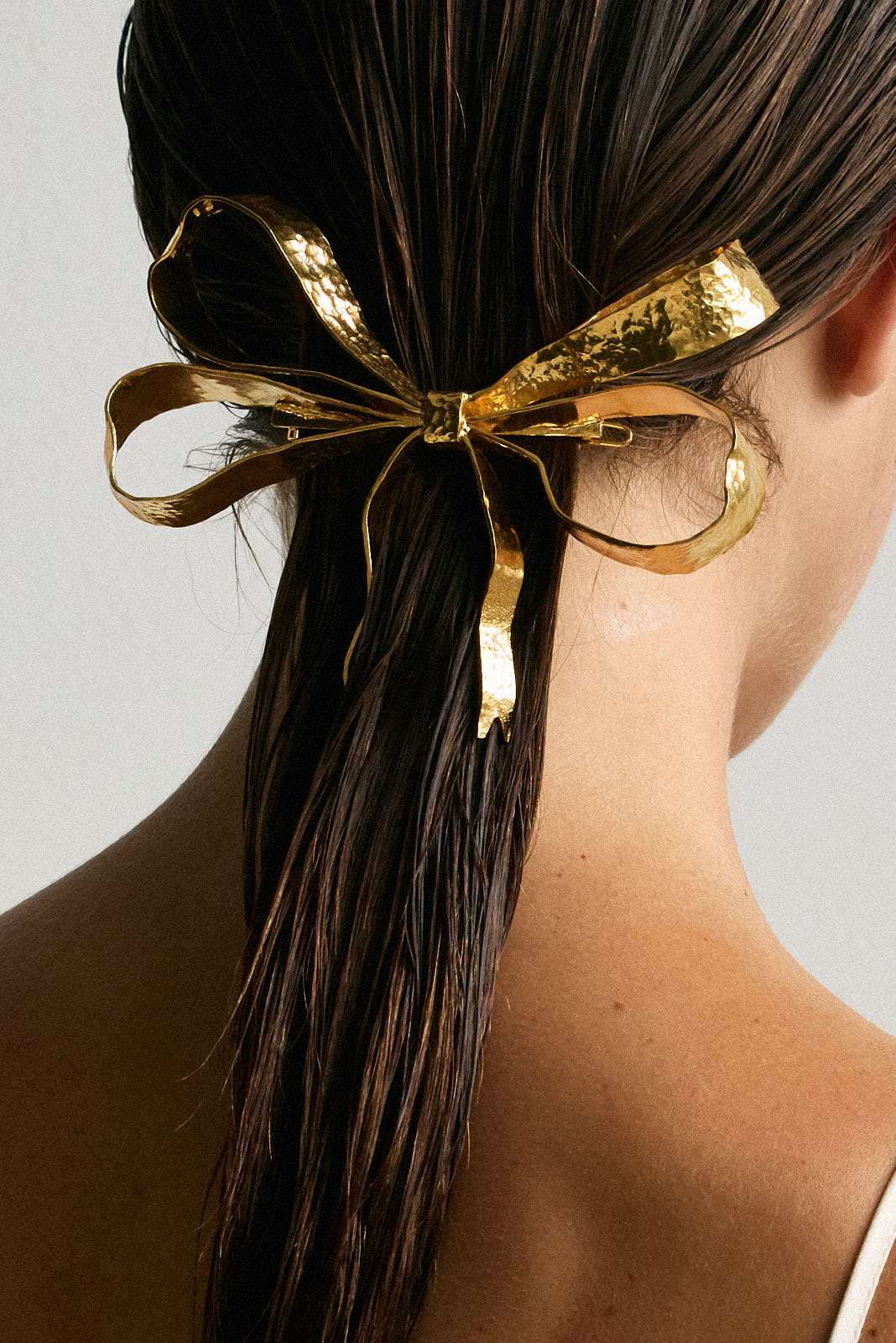 Luxury Designer Margot Gold Bow Hair Clip by Christie Nicolaides