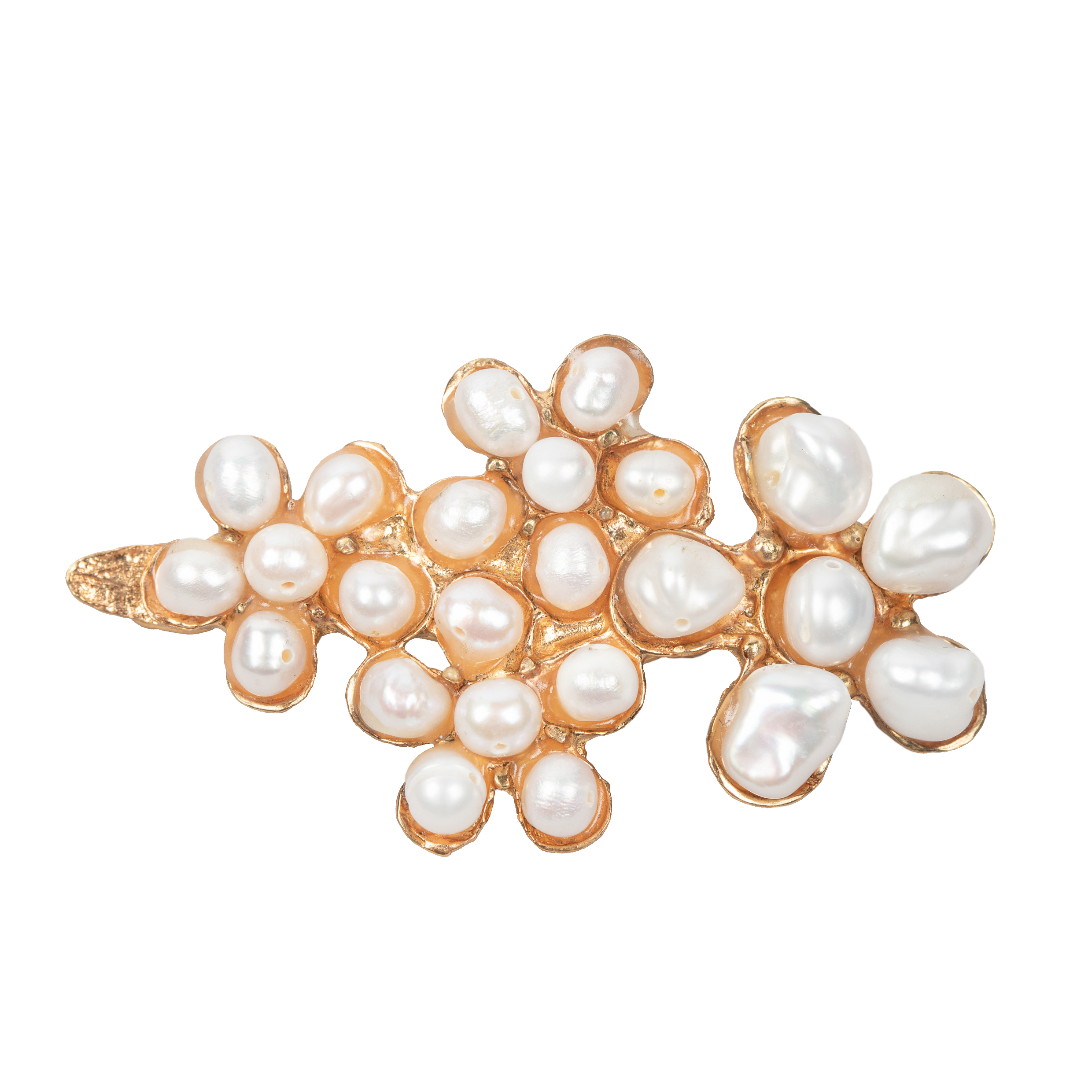 Esmee Hair Clip Gold Pearl