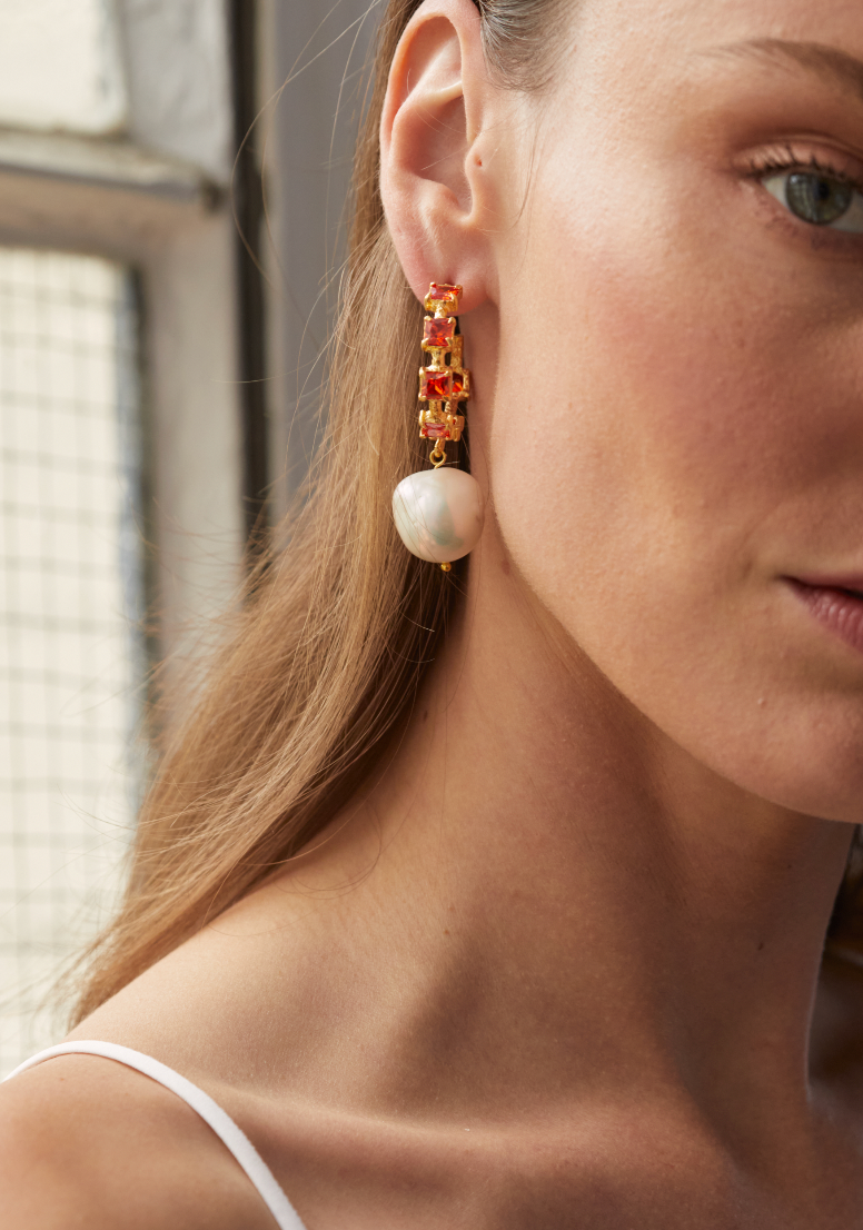 Anita Hoops Dark Orange