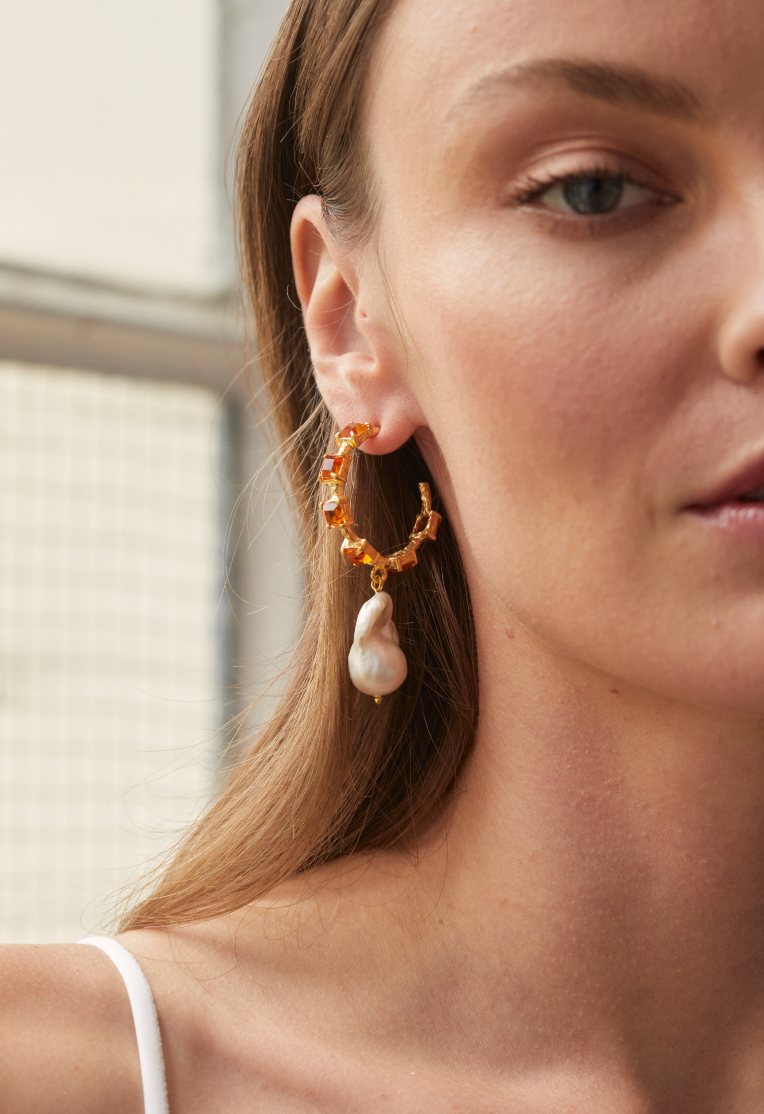 Anita Hoops Dark Orange