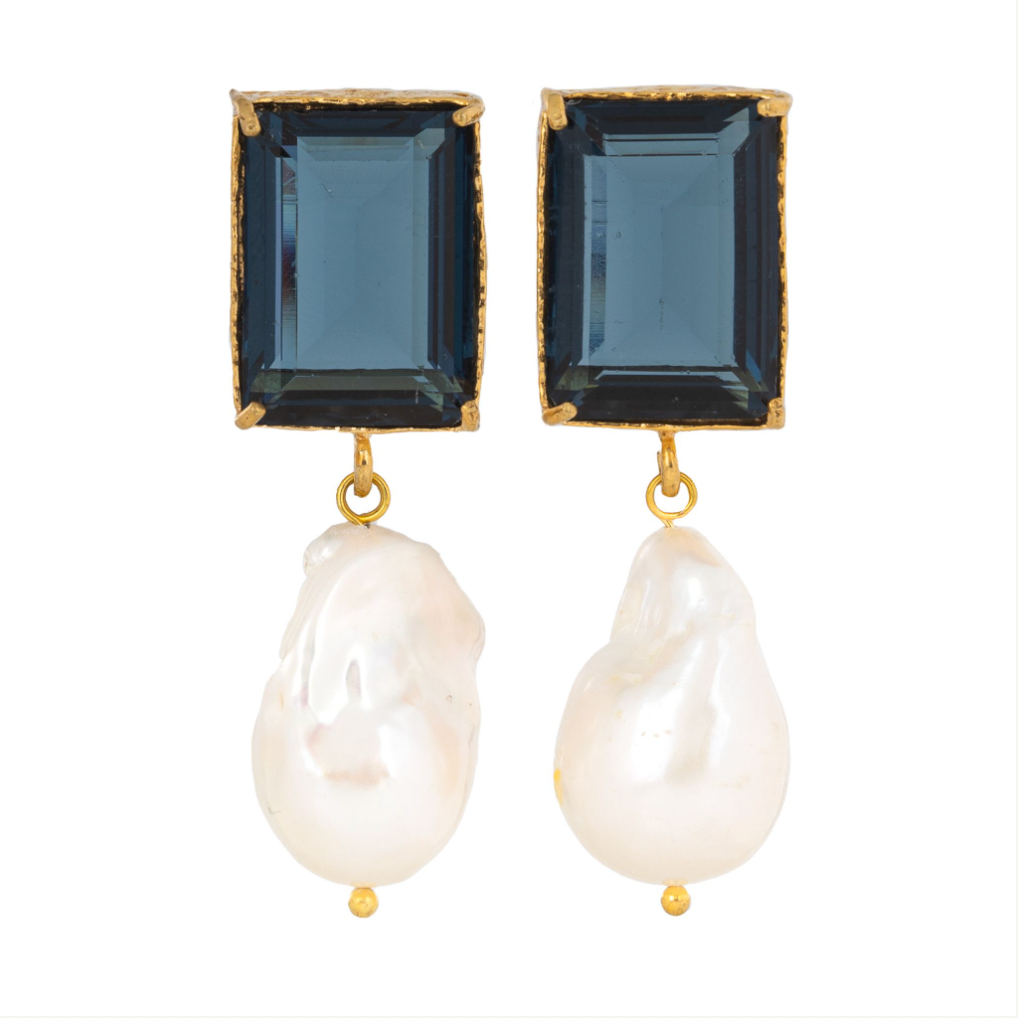 Evie Earrings Midnight Blue