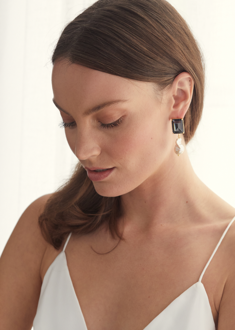 Evie Earrings Midnight Blue