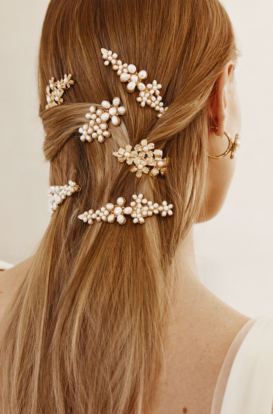 Esmee Hair Clip Gold Pearl