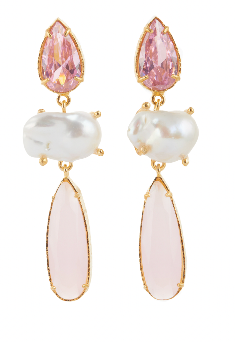 Pale pink earrings deals