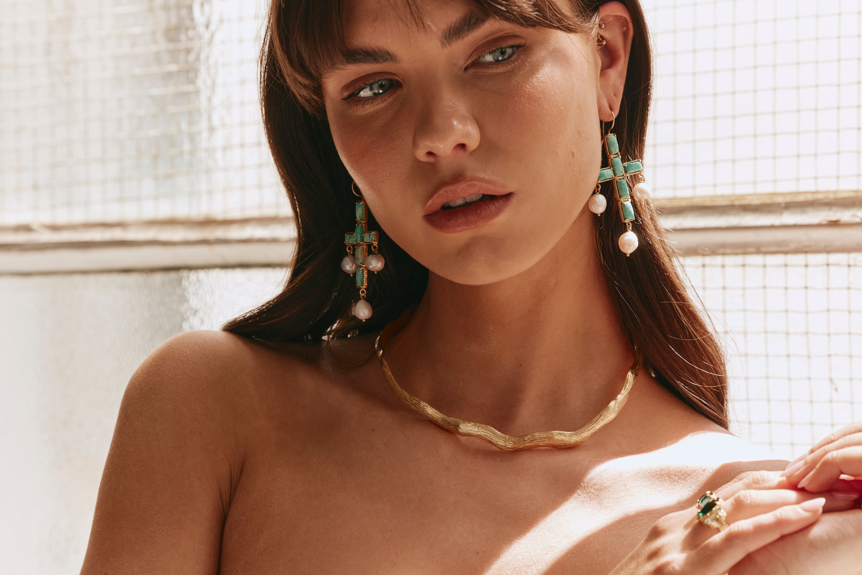 Stefania Earrings Turquoise