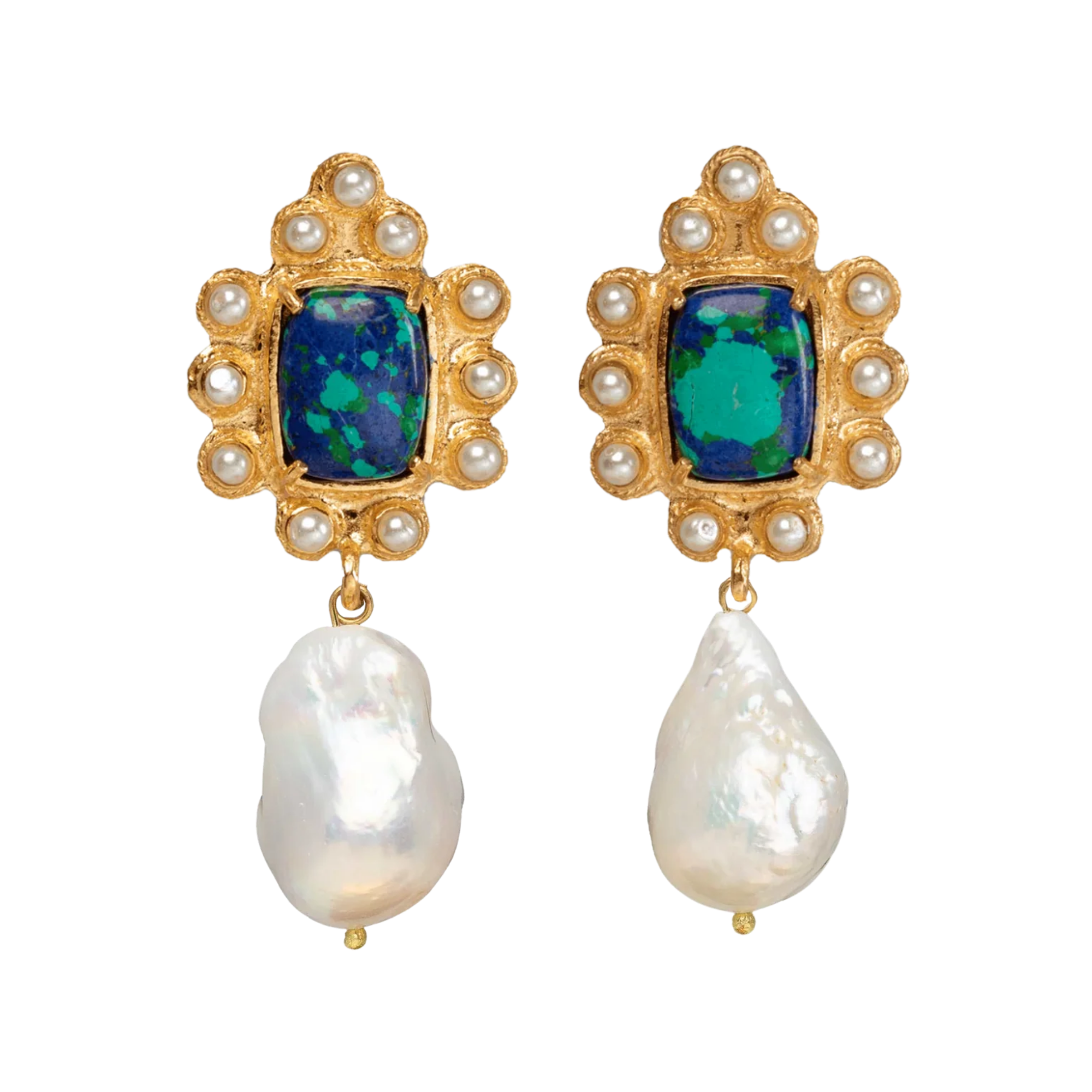 Amalita Earrings Green & Blue