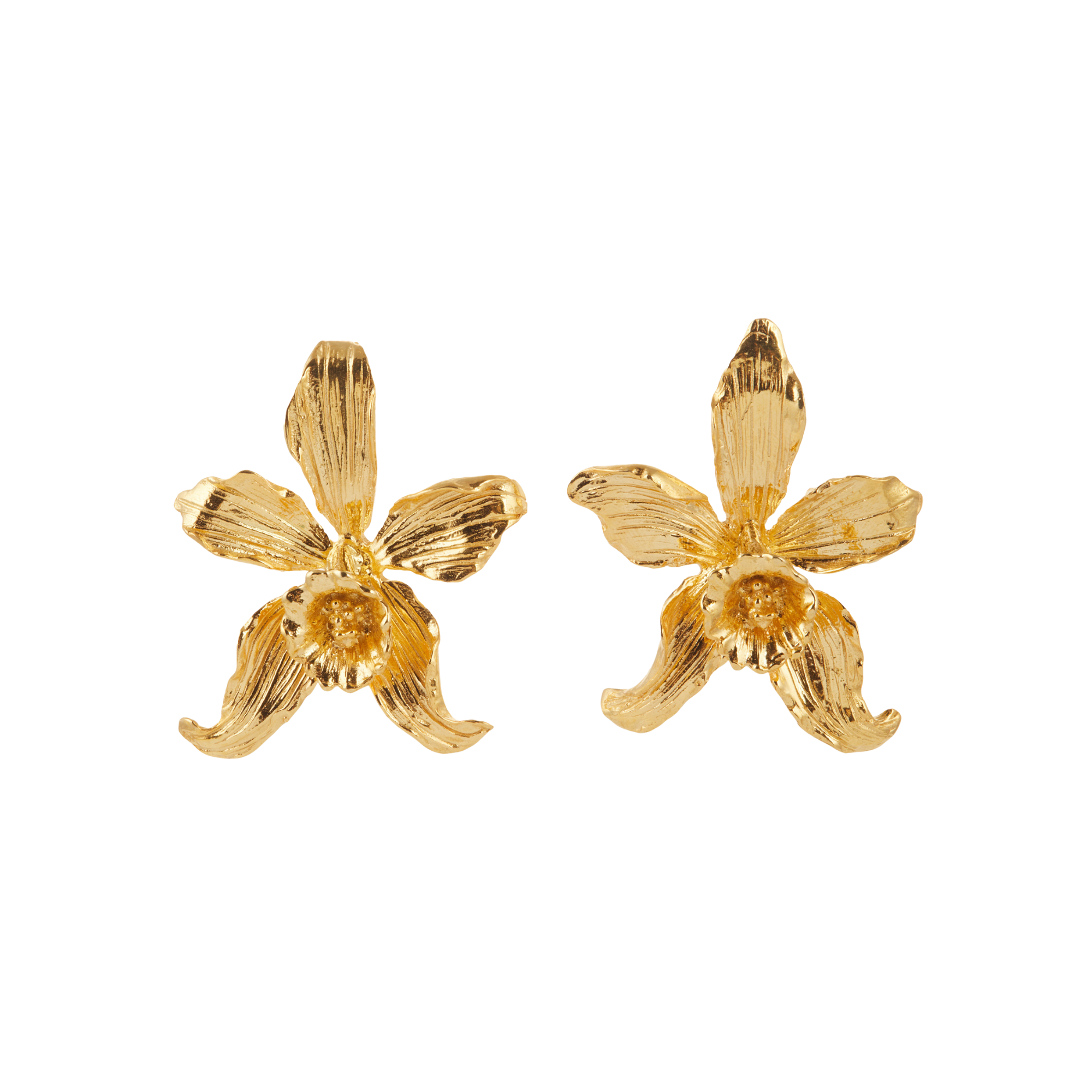 Anthia Gold Flower Earrings by Christie Nicolaides