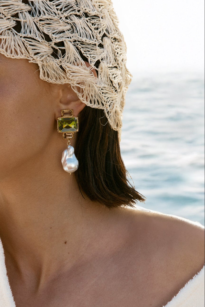 Bambina Earrings Dark Green