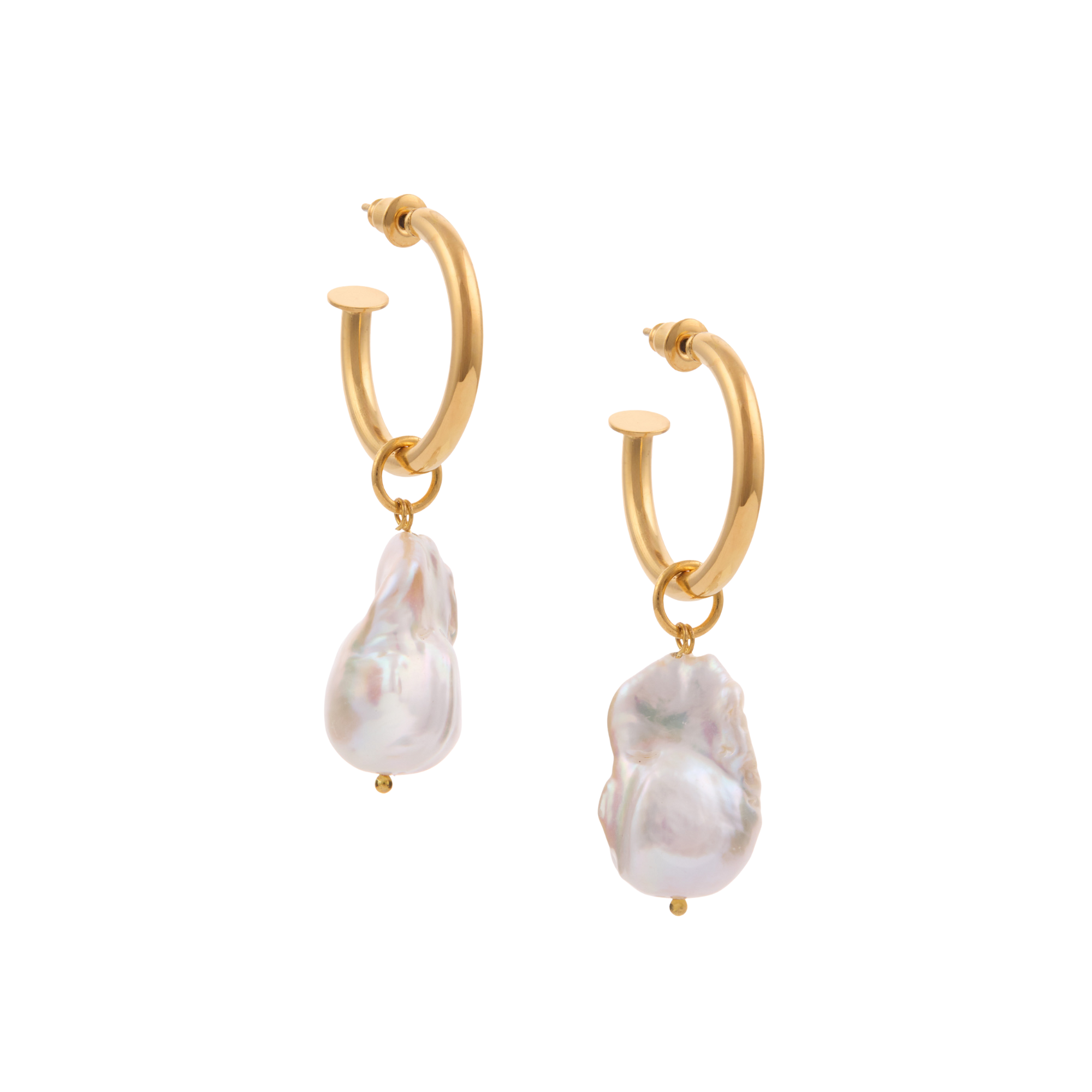 Cleona Pearl Hoops