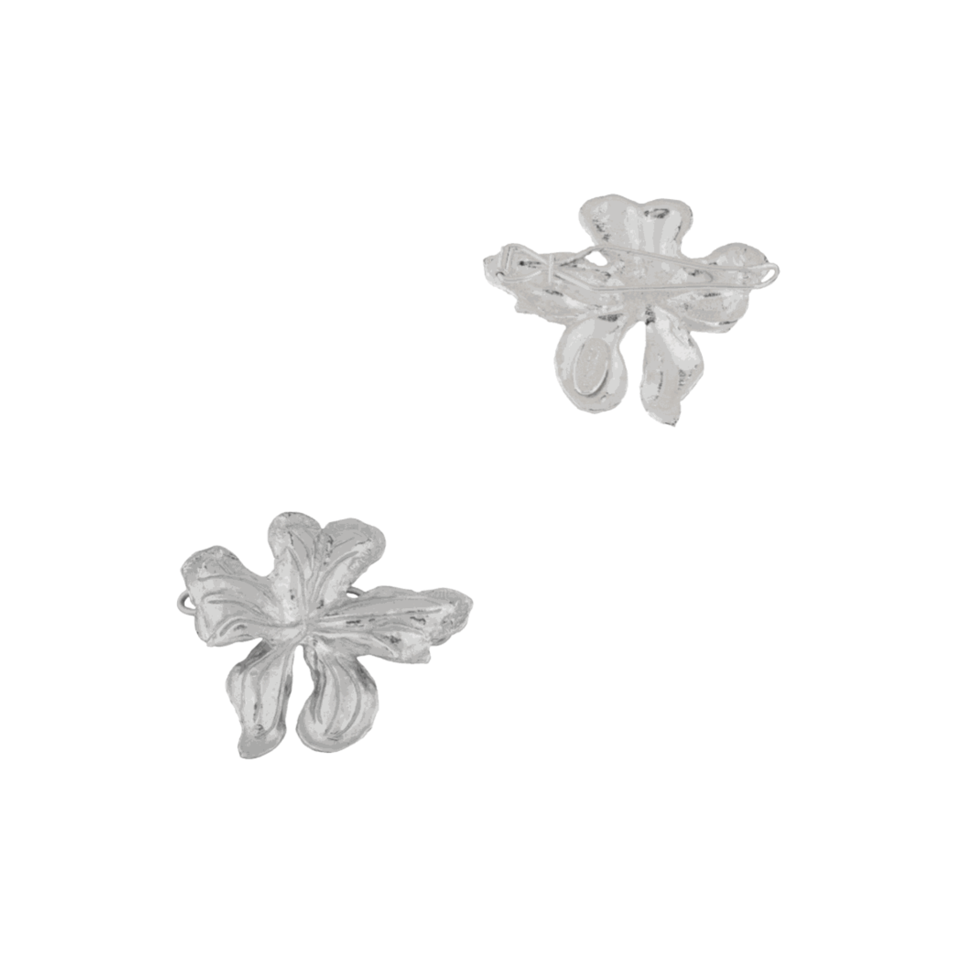 Elena Hair Clip Silver (Pair)