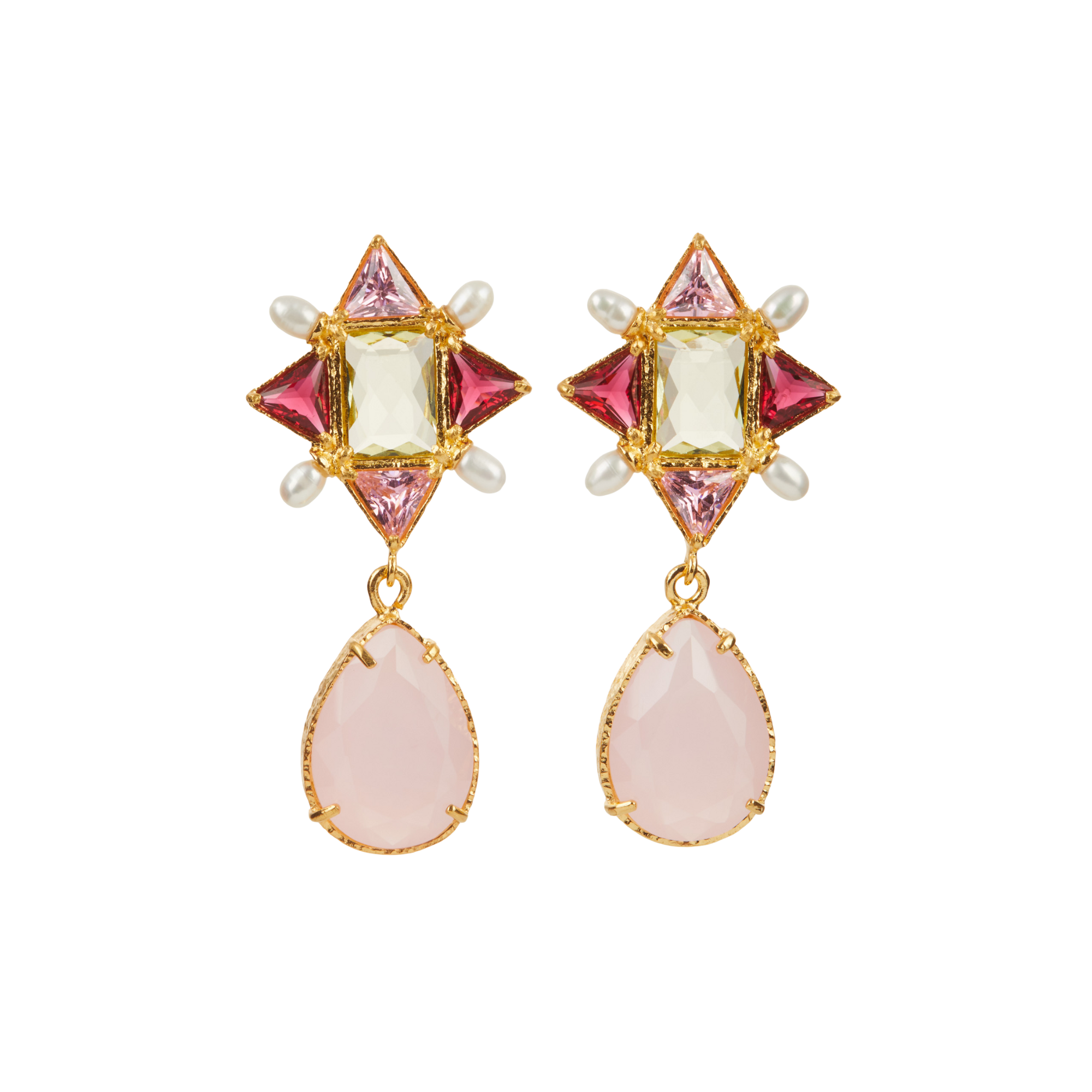 Evangeline Earrings Pink