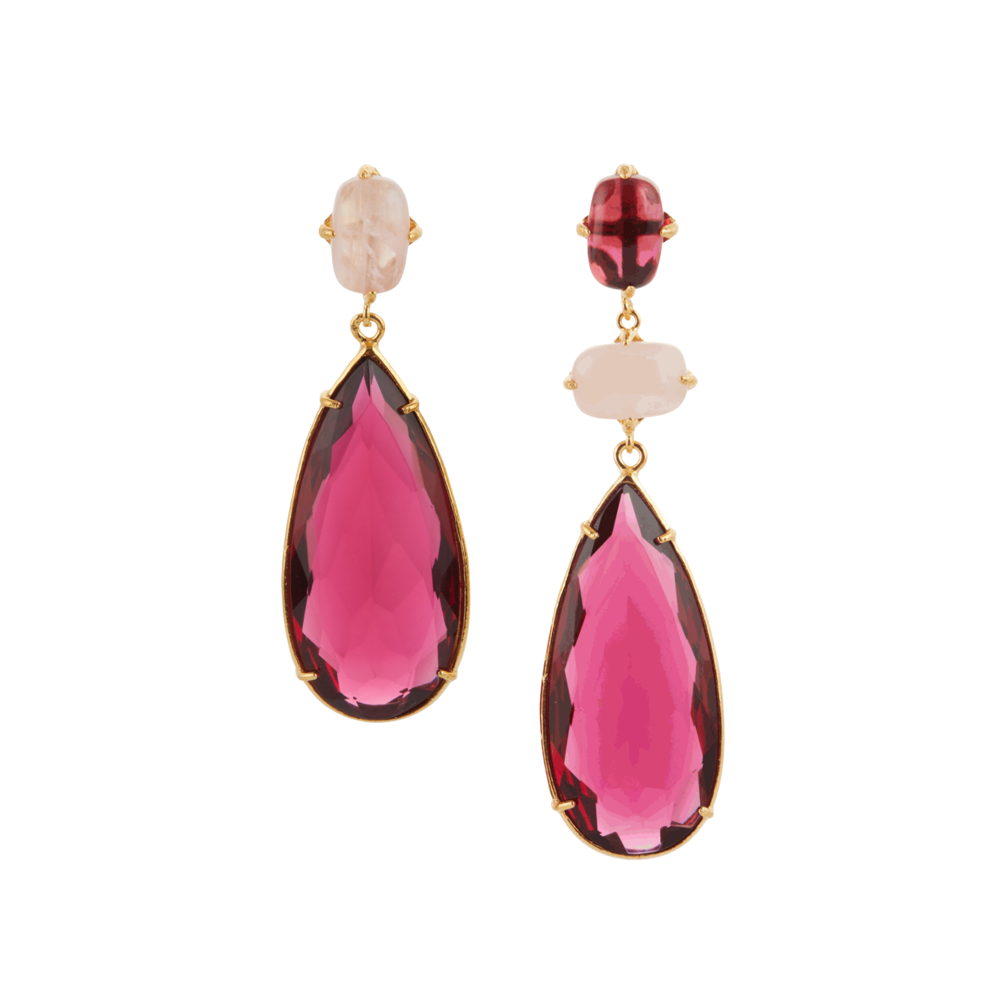 Imperfect Frances Earrings Hot Pink