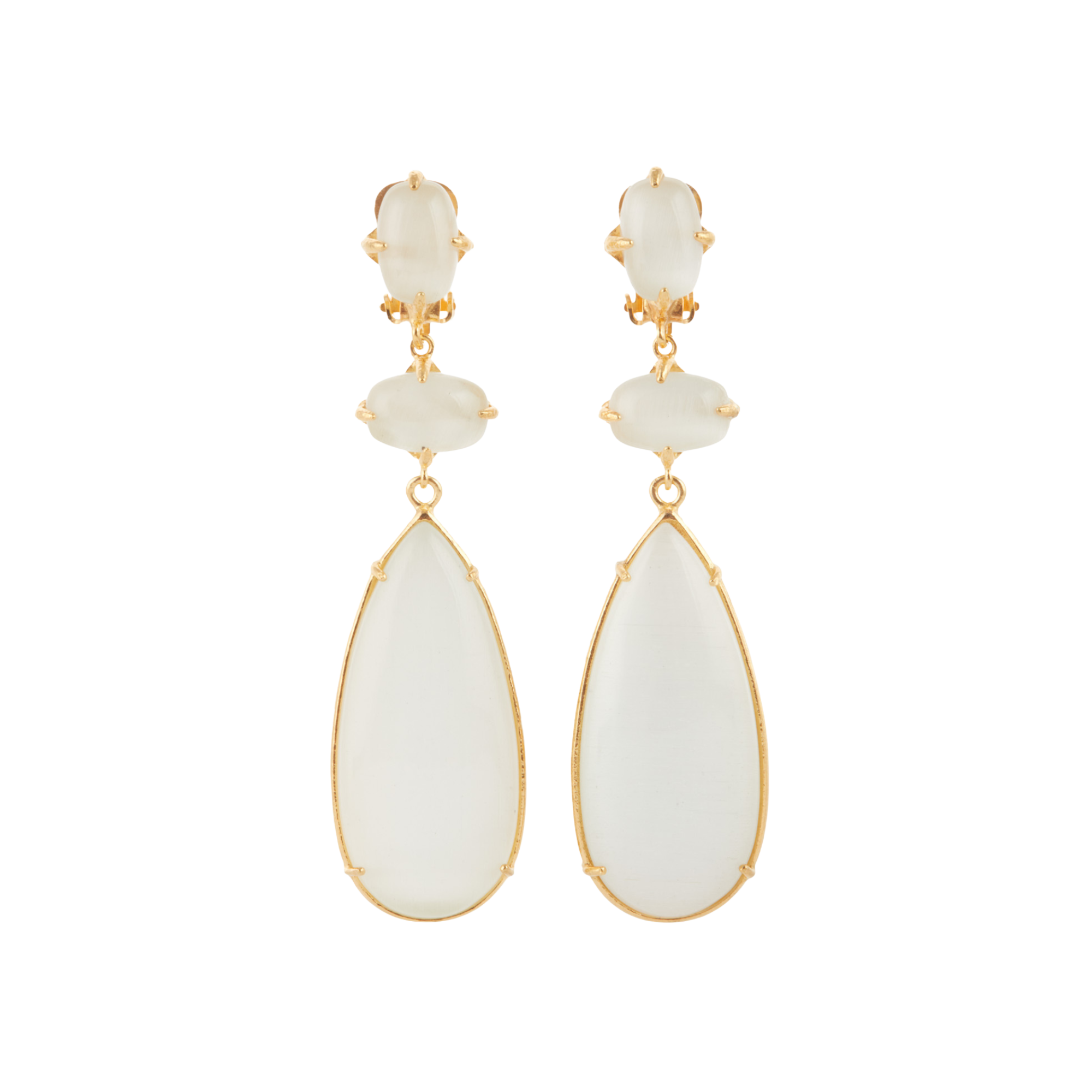 Francesca Earrings White