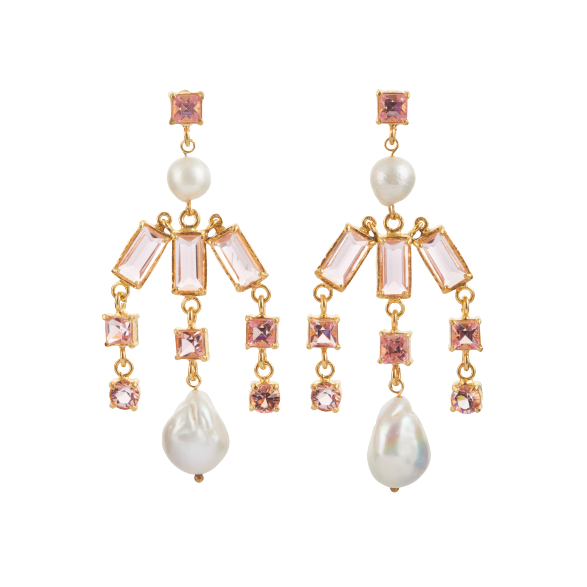 Sofia Earrings Pale Pink