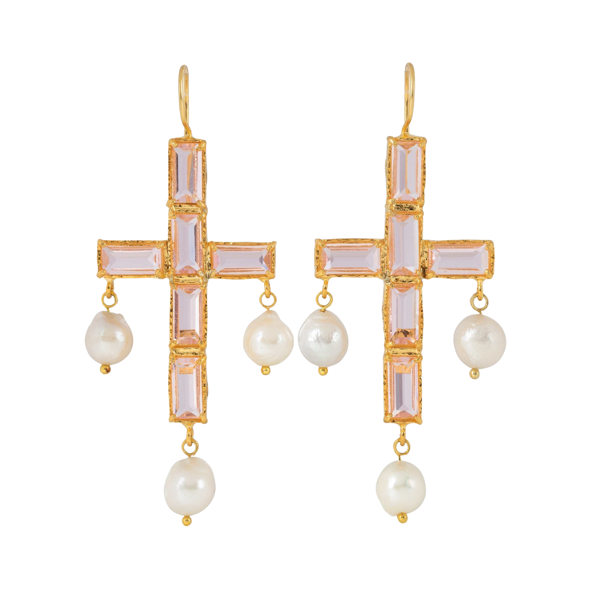 Stefania Earrings Pale Pink