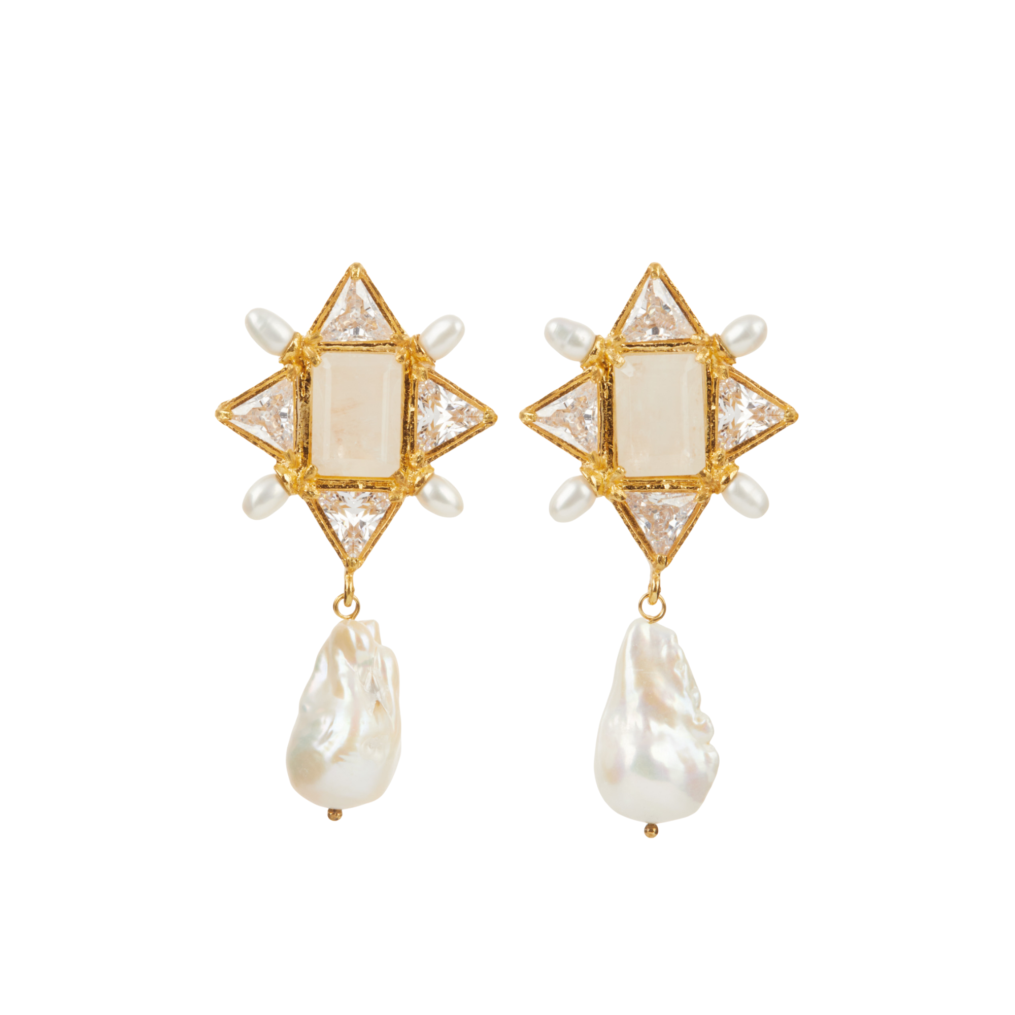 Violetta Earrings White