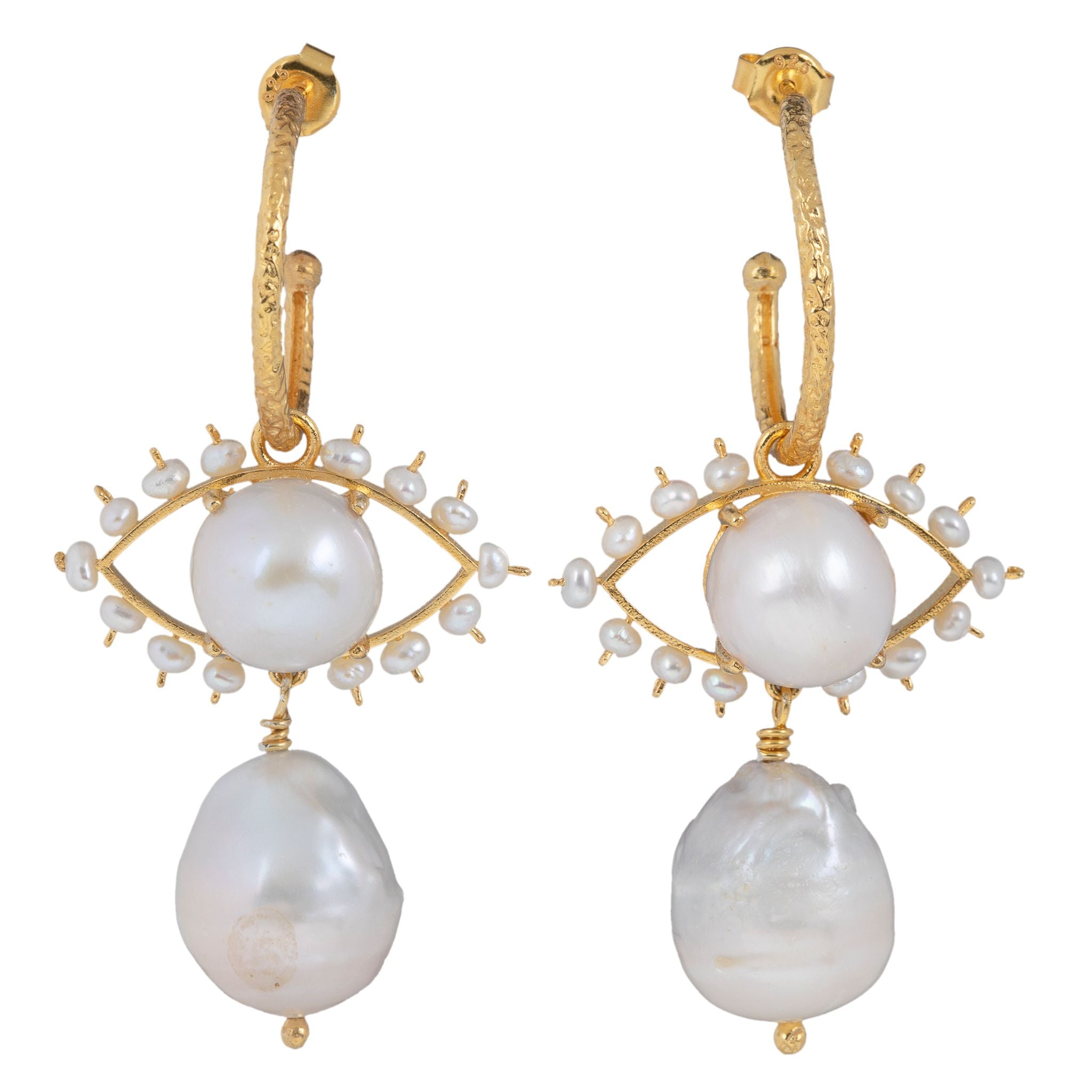 Iris Hoops Pearl