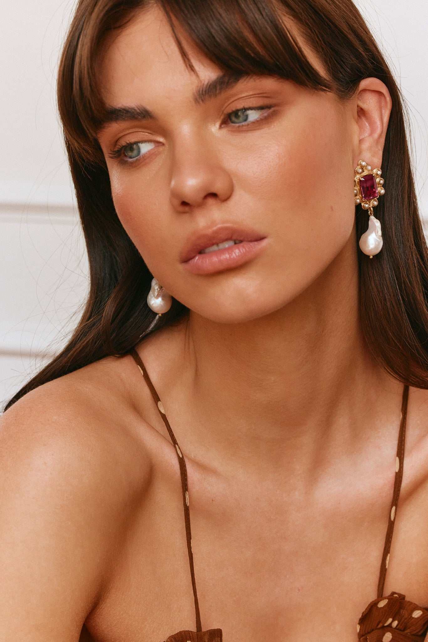 Luxury Designer Amalita Hot Pink Earrings by Christie Nicolaides