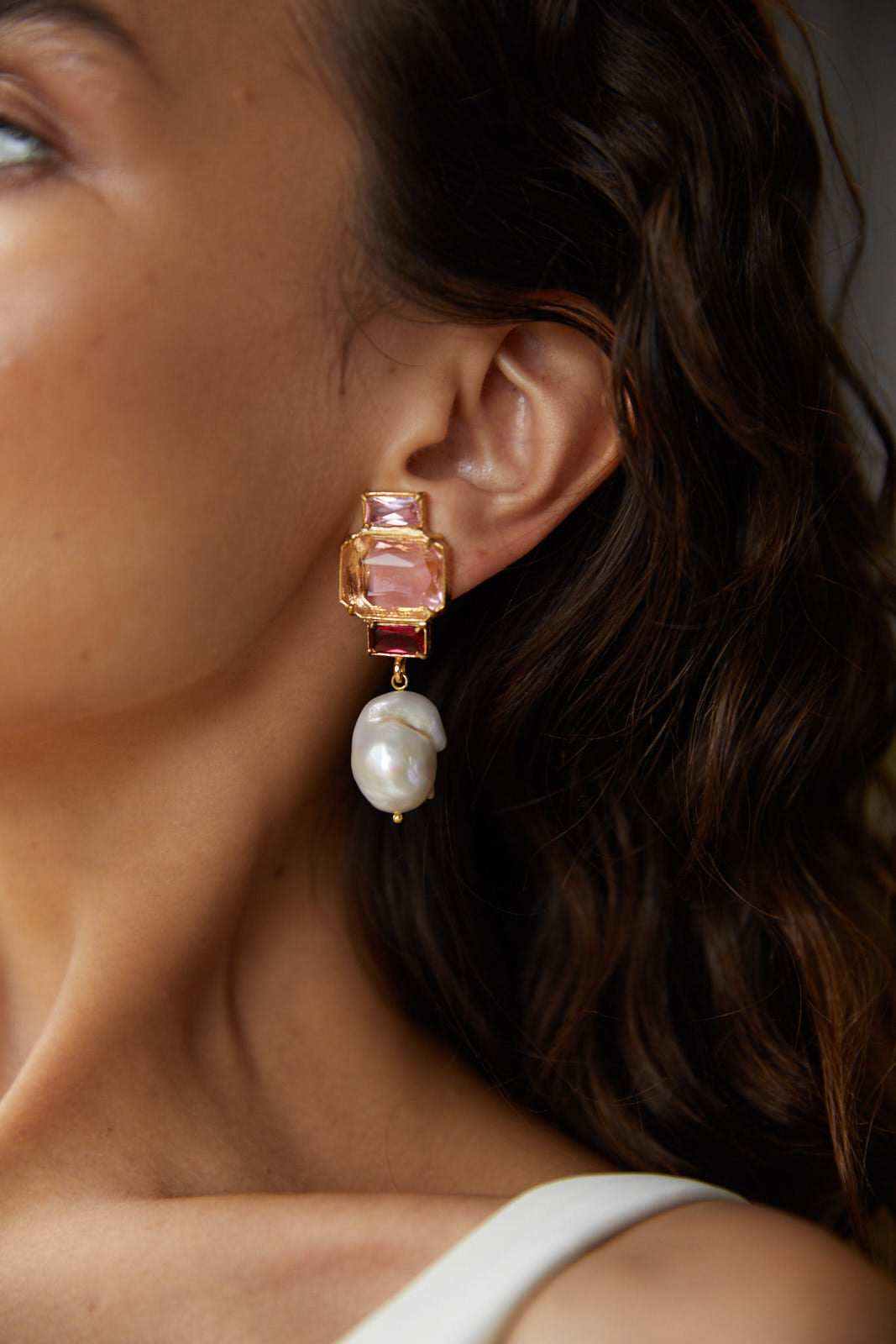Luxury Designer Bambina Pink Earrings by Christie Nicolaides