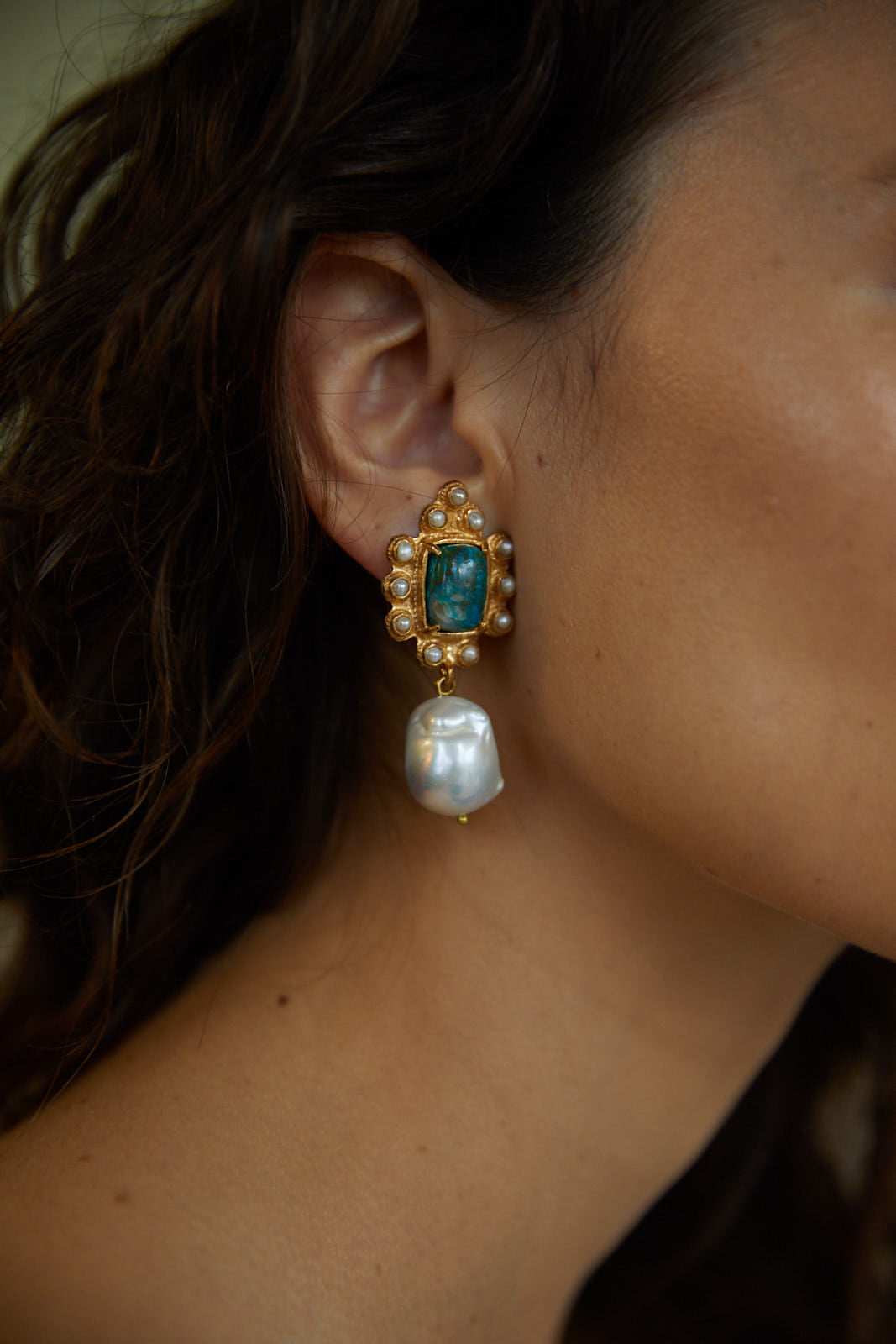 Luxury Designer Amalita Turquoise Earrings by Christie Nicolaides