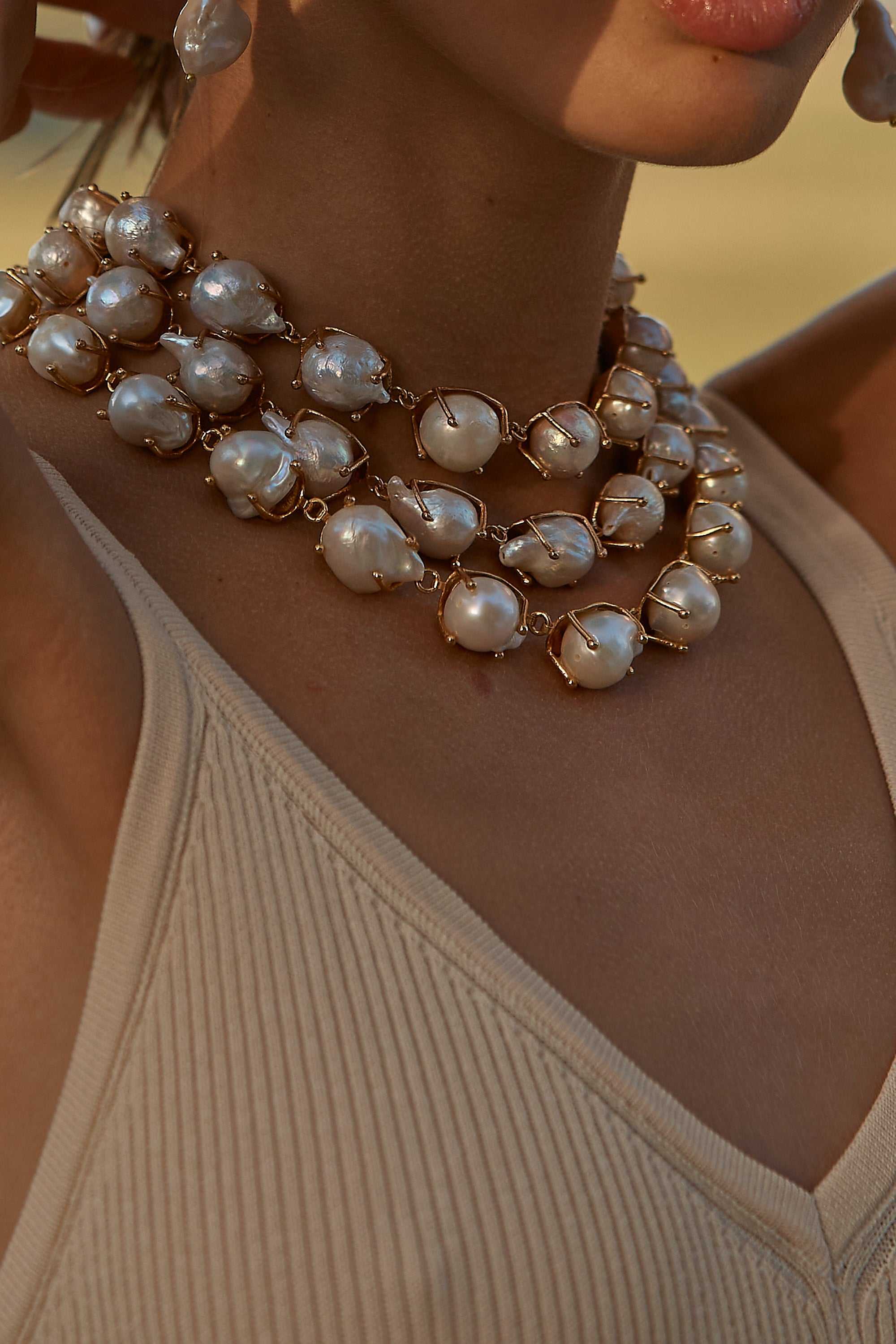 Designer Pearl Angelica Necklace by Christie Nicolaides