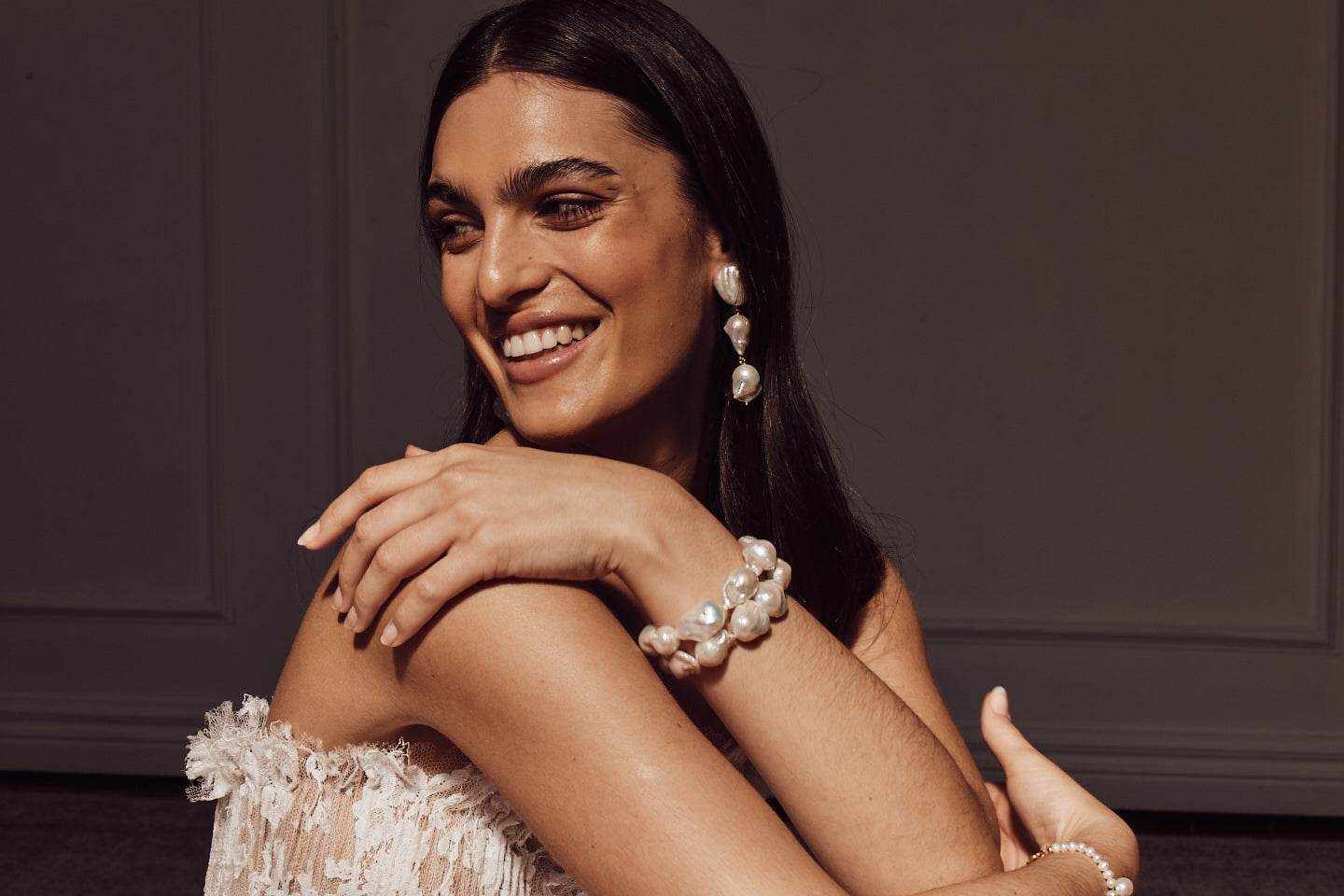 Luxury Designer Chrisanthi Bridal Pearl Earrings Christie Nicolaides