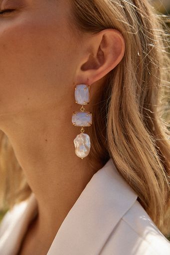 Loren Earrings Pale Blue