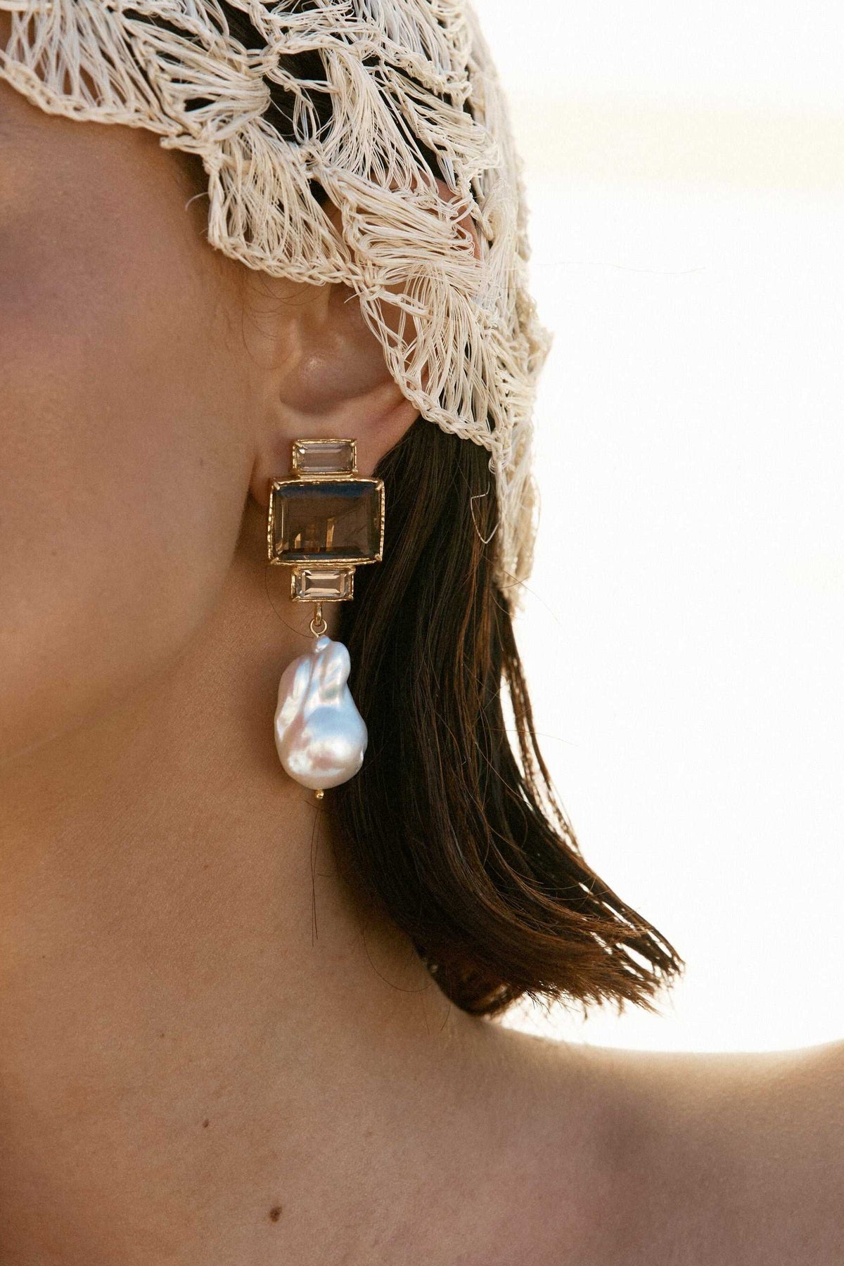Designer Statement Chocolate Bambina Earrings by Christie Nicolaides