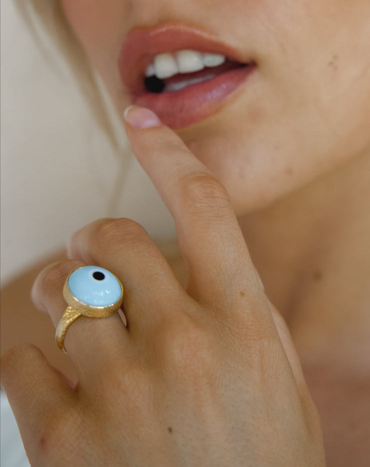 Aliki Ring Pale Blue