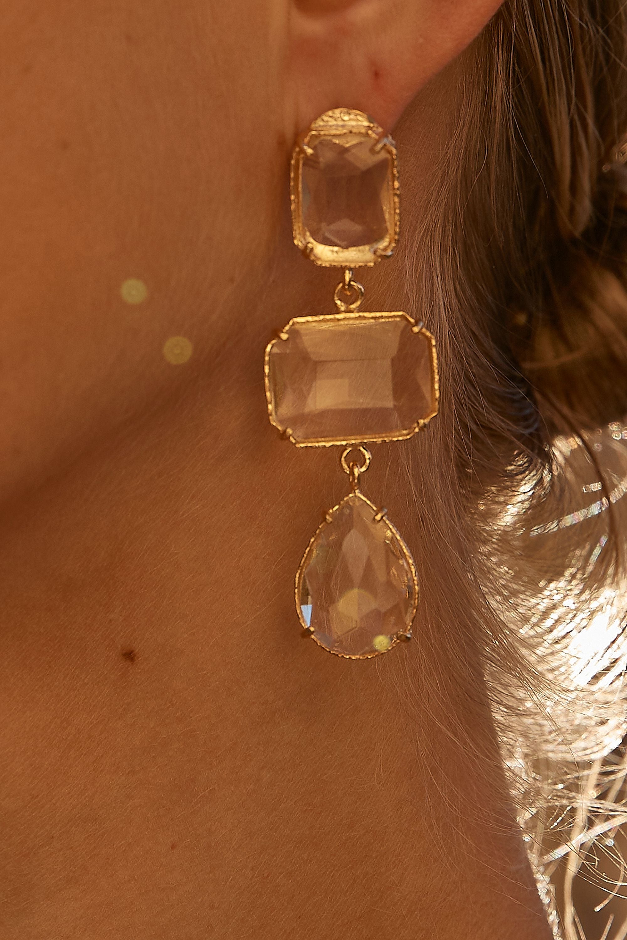 Misha Earrings Clear