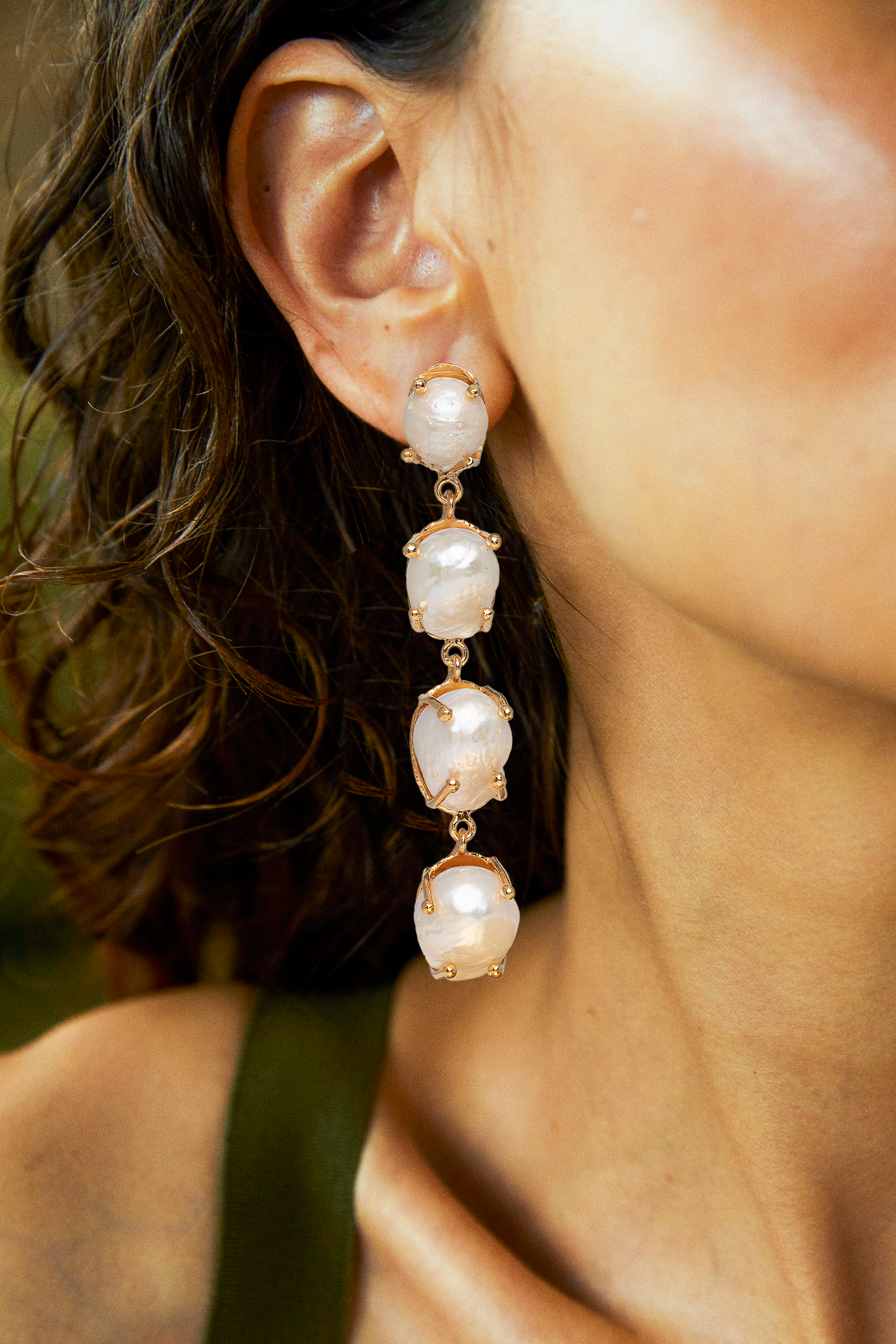 Sorella Earrings Gold & Pearl